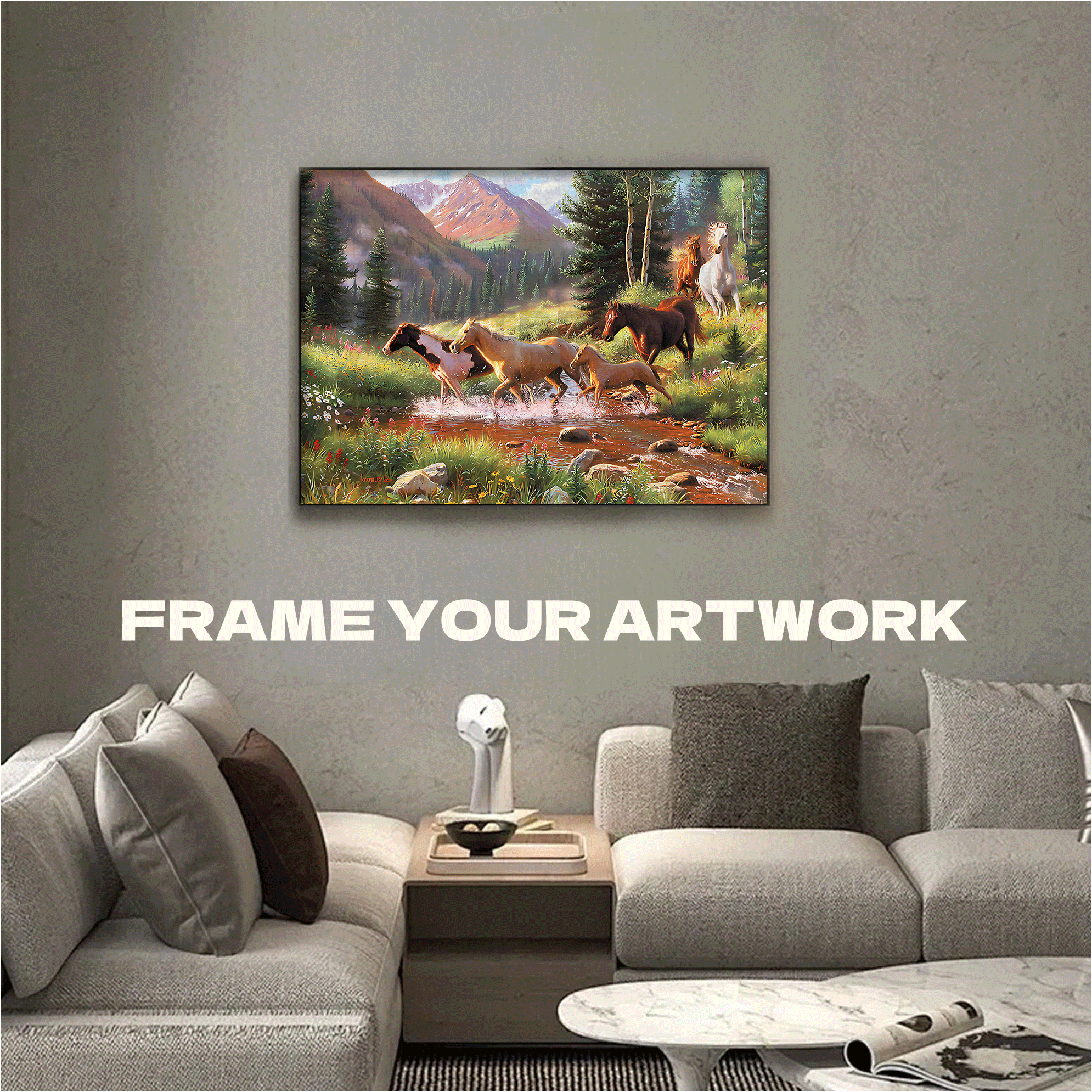 Mountain Thunder 500pcs/1000pcs Jigsaw Puzzle, Scratch-Resistant, Interactive Family Game & Brain-Boosting DIY Decor, Perfect for Halloween, Christmas & New Year Gifts, Family Puzzle Game
