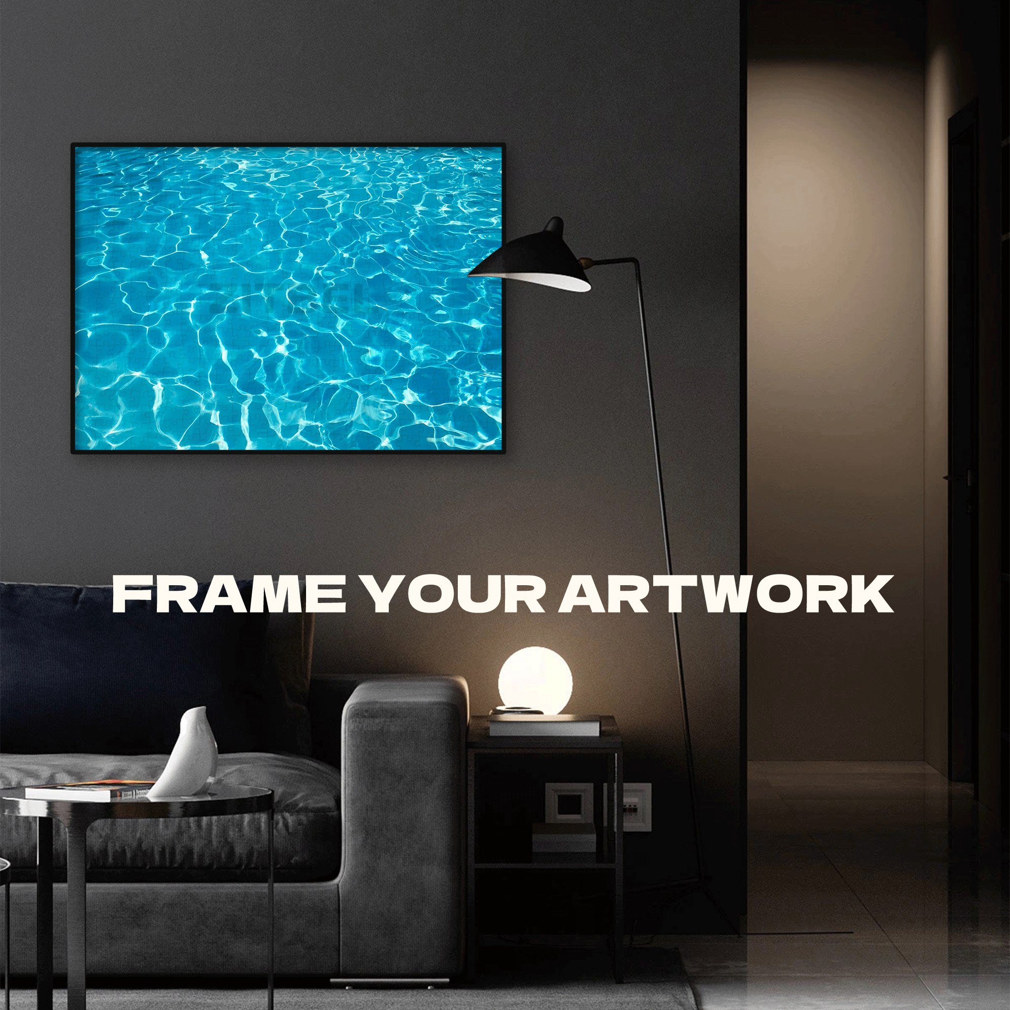 Natural Pool 500pcs/1000pcs Jigsaw Puzzle, Scratch-Resistant, Interactive Family Game & Brain-Boosting DIY Decor, Perfect for Halloween, Christmas & New Year Gifts, Family Puzzle Game