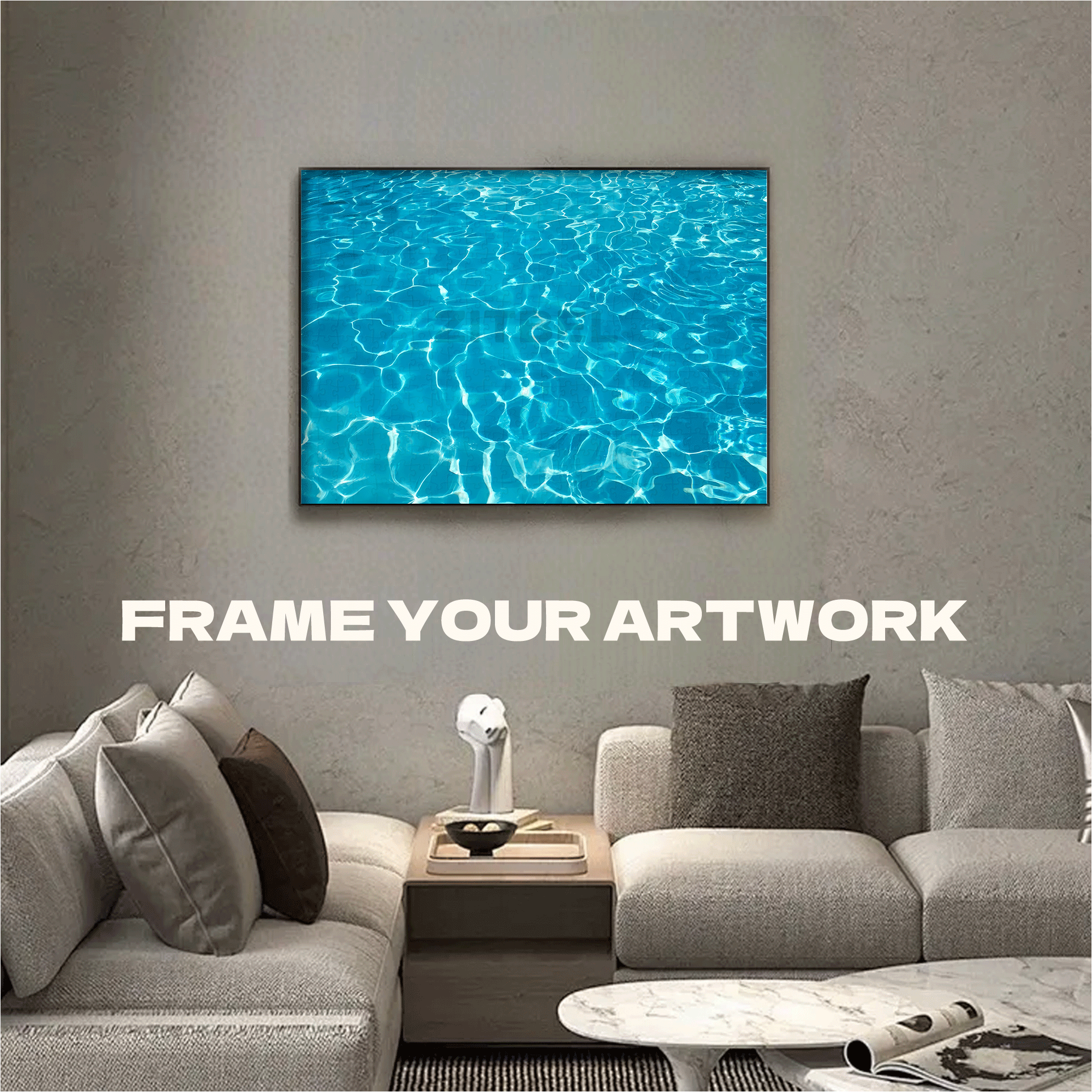 Natural Pool 500pcs/1000pcs Jigsaw Puzzle, Scratch-Resistant, Interactive Family Game & Brain-Boosting DIY Decor, Perfect for Halloween, Christmas & New Year Gifts, Family Puzzle Game
