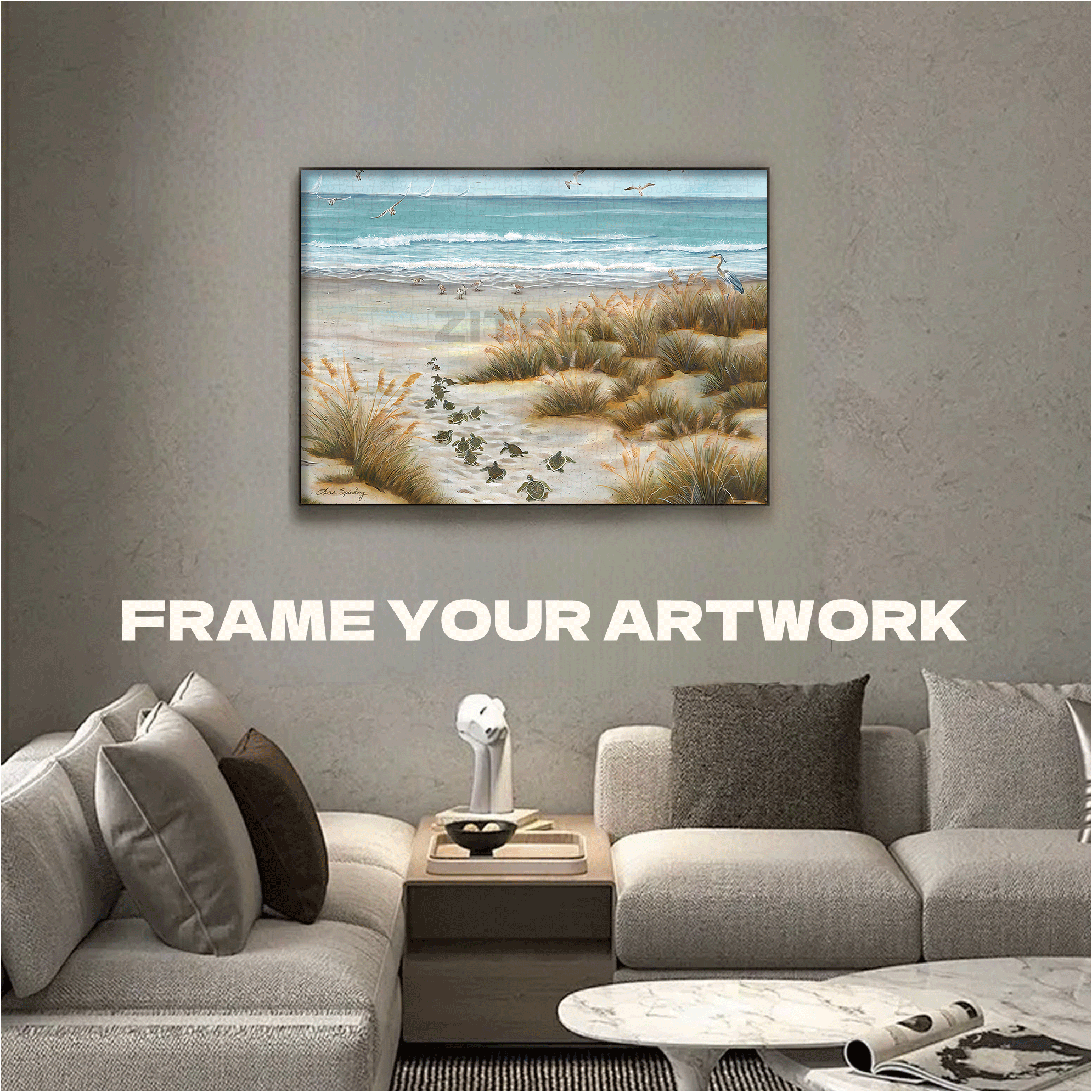 Ocean Bound 500pcs/1000pcs Jigsaw Puzzle, Scratch-Resistant, Interactive Family Game & Brain-Boosting DIY Decor, Perfect for Halloween, Christmas & New Year Gifts, Family Puzzle Game