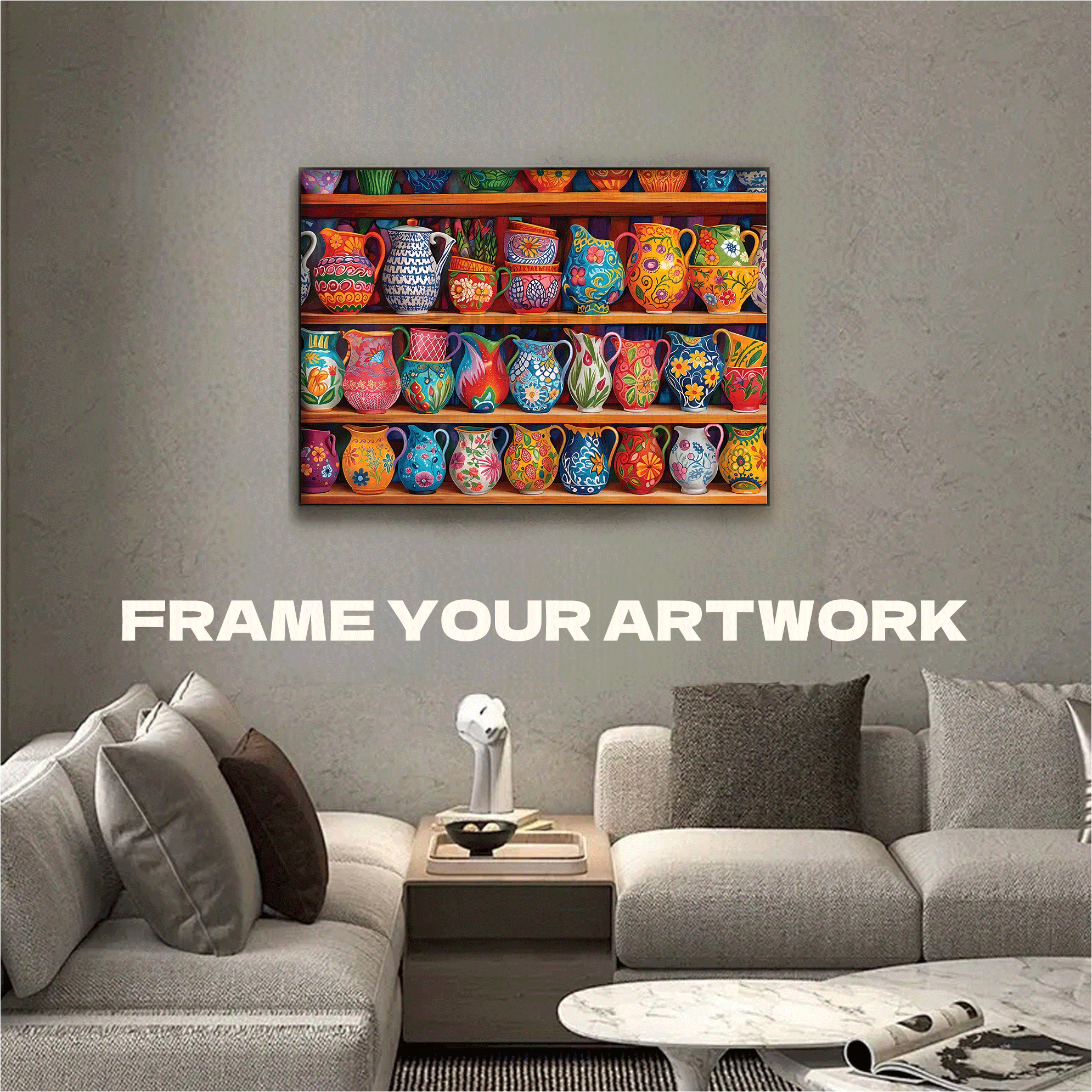 Pretty As A Pitcher 500pcs/1000pcs Jigsaw Puzzle, Scratch-Resistant, Interactive Family Game & Brain-Boosting DIY Decor, Perfect for Halloween, Christmas & New Year Gifts, Family Puzzle Game