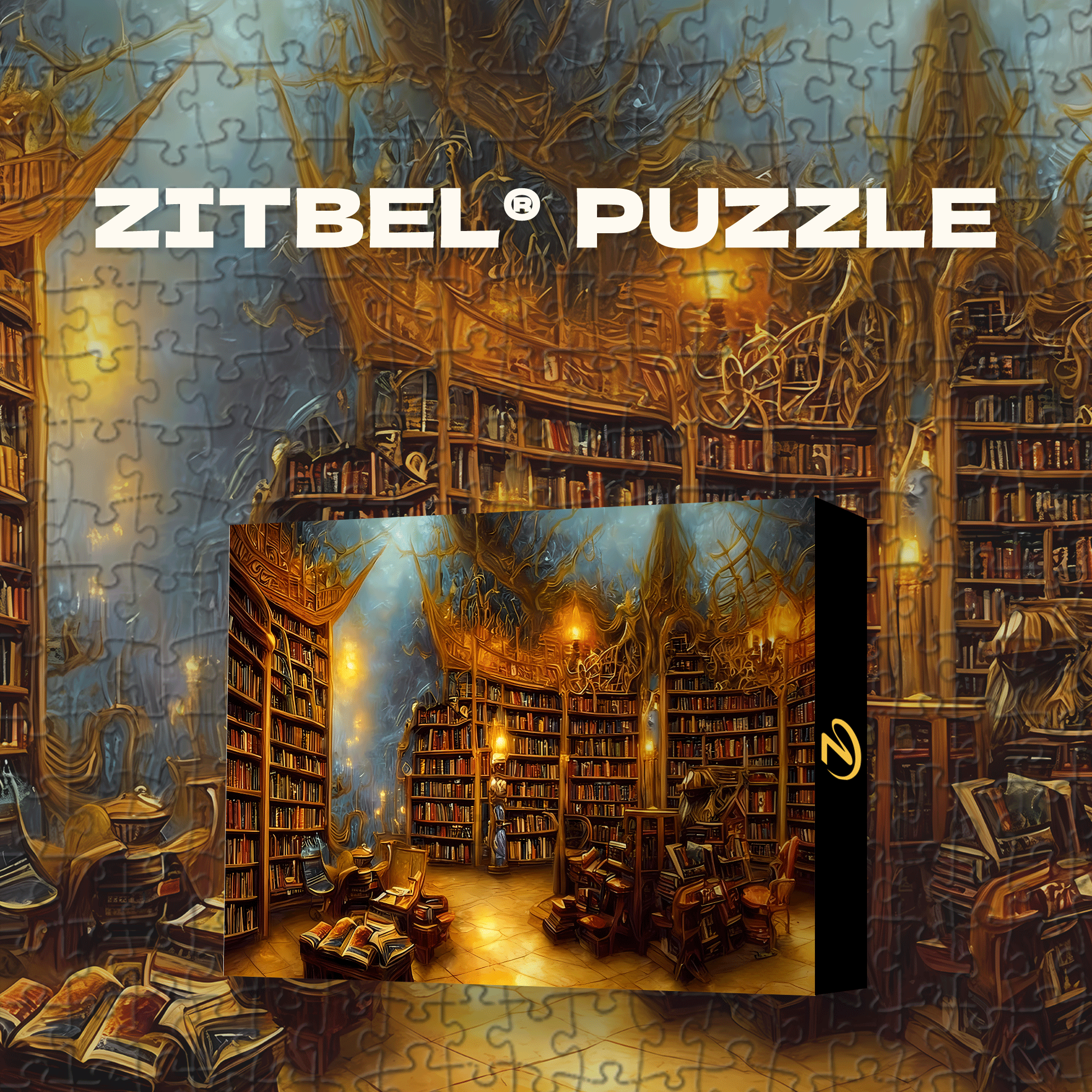 Reverie Book Repository 500pcs/1000pcs Jigsaw Puzzle, Scratch-Resistant, Interactive Family Game & Brain-Boosting DIY Decor, Perfect for Halloween, Christmas & New Year Gifts, Family Puzzle Game