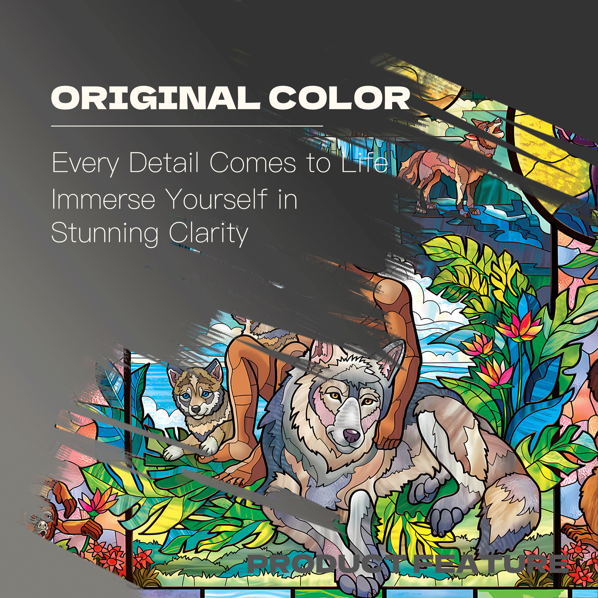 Stained Glass Story 500pcs/1000pcs Jigsaw Puzzle, Scratch-Resistant, Interactive Family Game & Brain-Boosting DIY Decor, Perfect for Halloween, Christmas & New Year Gifts, Family Puzzle Game