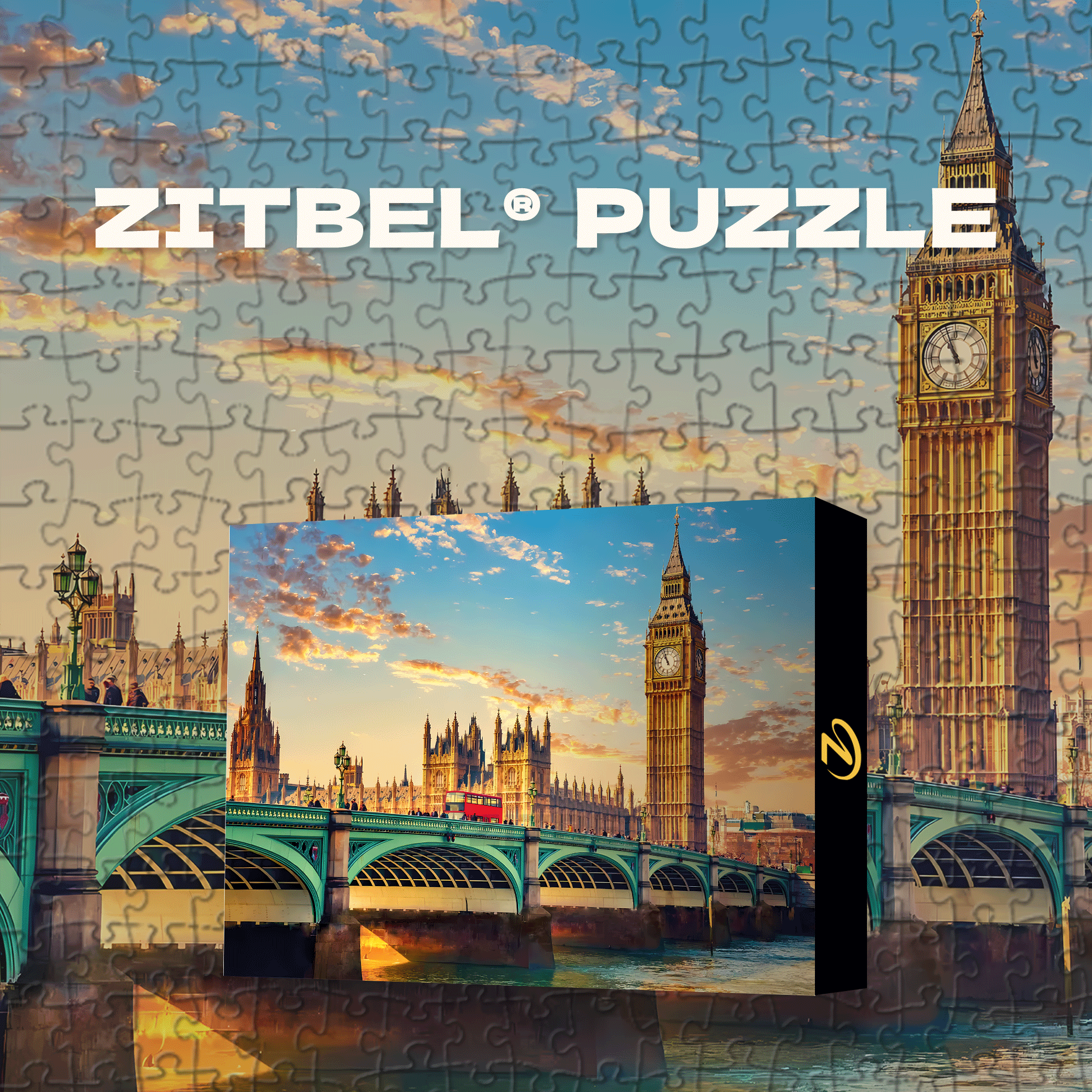 Westminster Bridge 500pcs/1000pcs Jigsaw Puzzle, Scratch-Resistant, Interactive Family Game & Brain-Boosting DIY Decor, Perfect for Halloween, Christmas & New Year Gifts, Family Puzzle Game