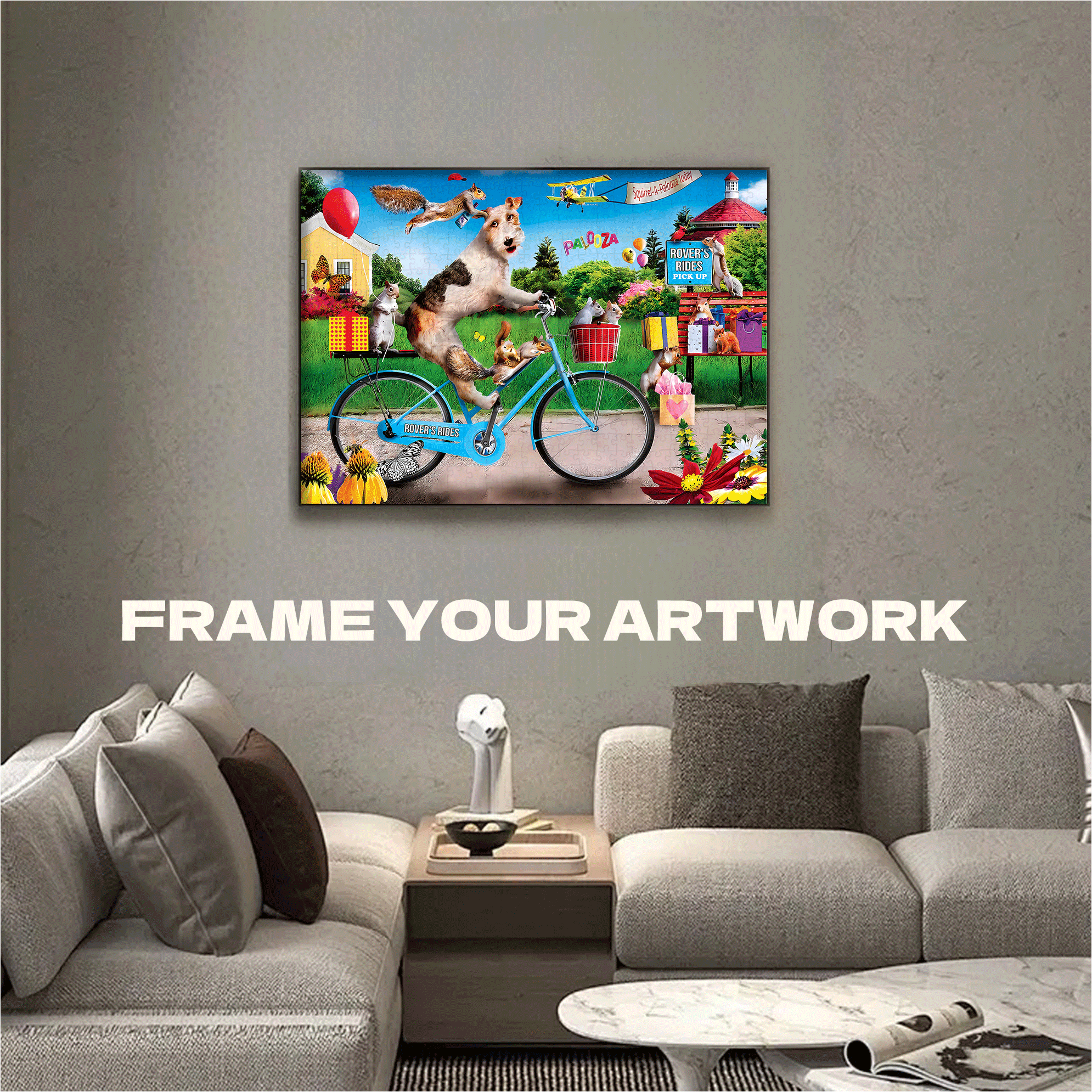 Wild & Whimsical 500pcs/1000pcs Jigsaw Puzzle, Scratch-Resistant, Interactive Family Game & Brain-Boosting DIY Decor, Perfect for Halloween, Christmas & New Year Gifts, Family Puzzle Game