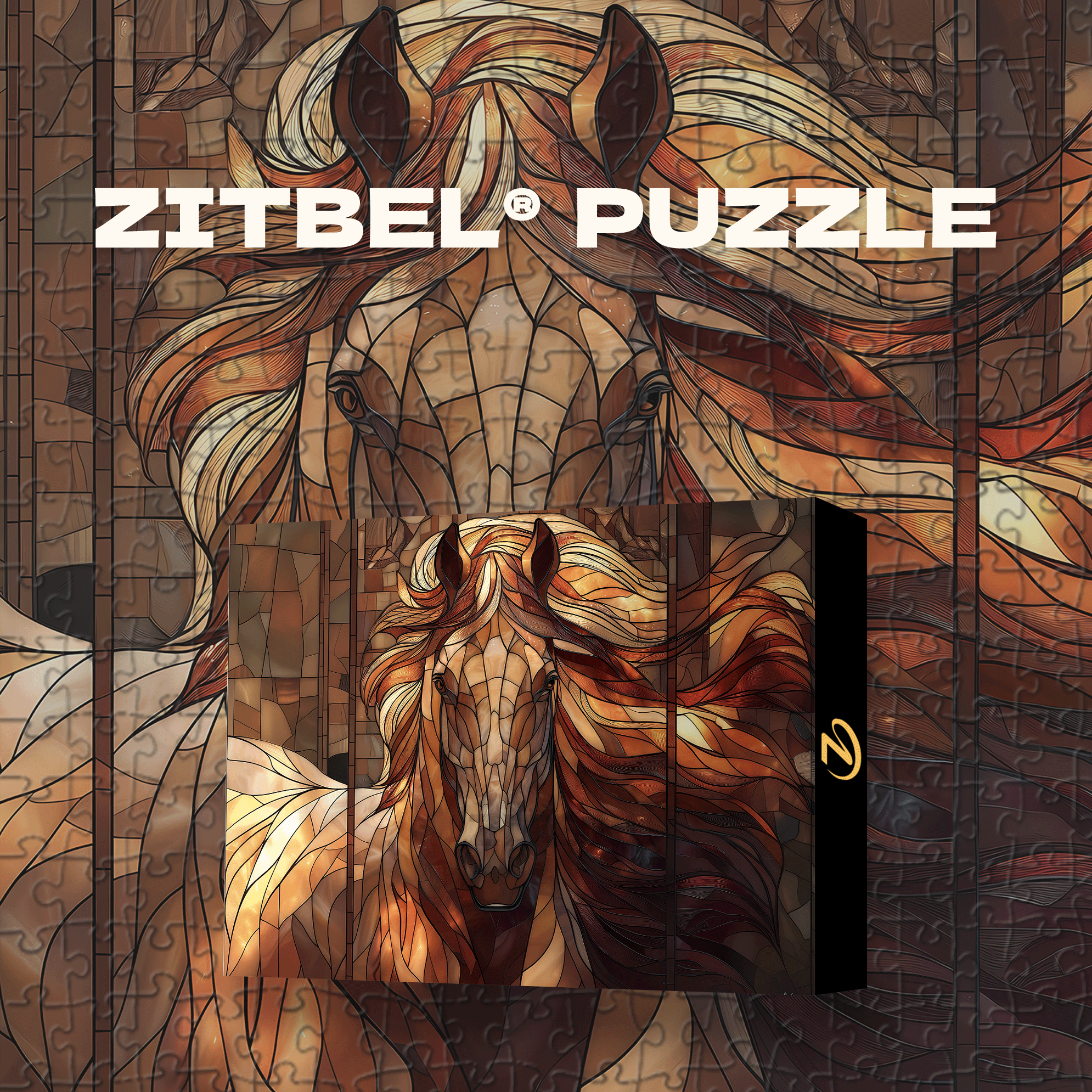 Wild Stallion 500pcs/1000pcs Jigsaw Puzzle, Scratch-Resistant, Interactive Family Game & Brain-Boosting DIY Decor, Perfect for Halloween, Christmas & New Year Gifts, Family Puzzle Game