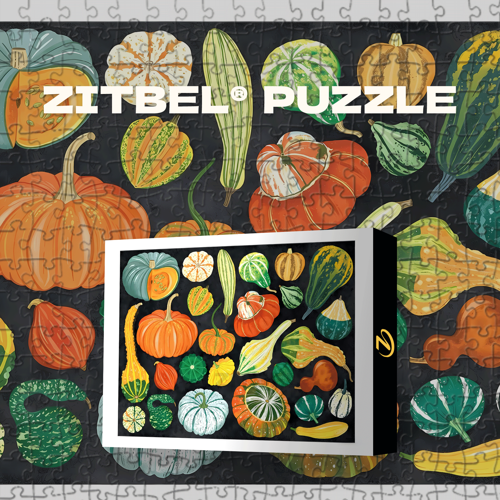 World Of Pumpkins 500pcs/1000pcs Jigsaw Puzzle, Scratch-Resistant, Interactive Family Game & Brain-Boosting DIY Decor, Perfect for Halloween, Christmas & New Year Gifts, Family Puzzle Game