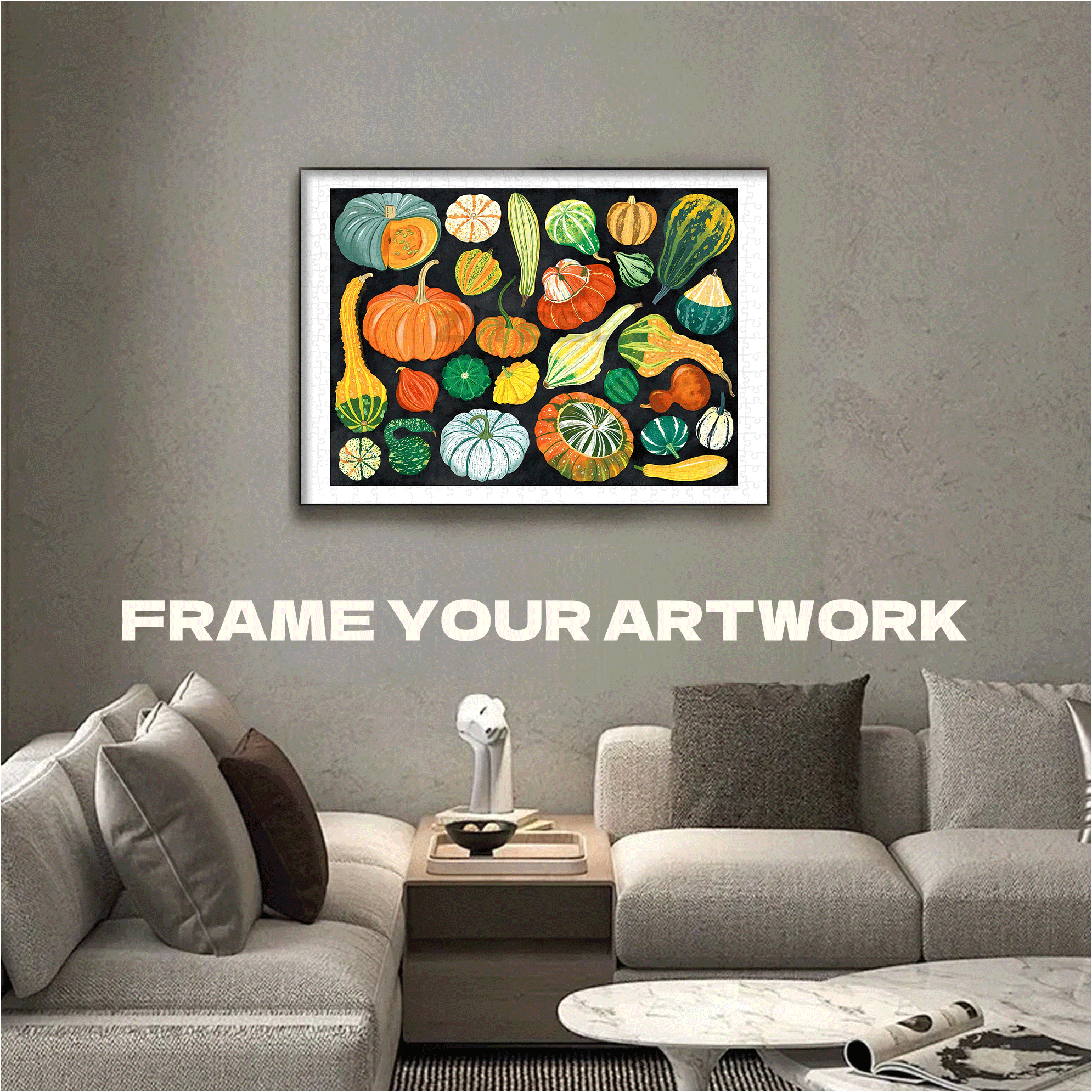World Of Pumpkins 500pcs/1000pcs Jigsaw Puzzle, Scratch-Resistant, Interactive Family Game & Brain-Boosting DIY Decor, Perfect for Halloween, Christmas & New Year Gifts, Family Puzzle Game