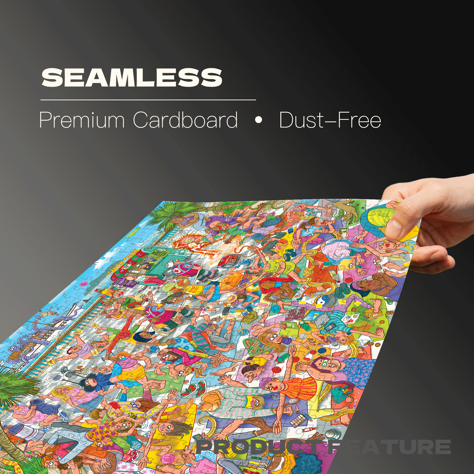 Yoga Madness 500pcs/1000pcs Jigsaw Puzzle, Scratch-Resistant, Interactive Family Game & Brain-Boosting DIY Decor, Perfect for Halloween, Christmas & New Year Gifts, Family Puzzle Game