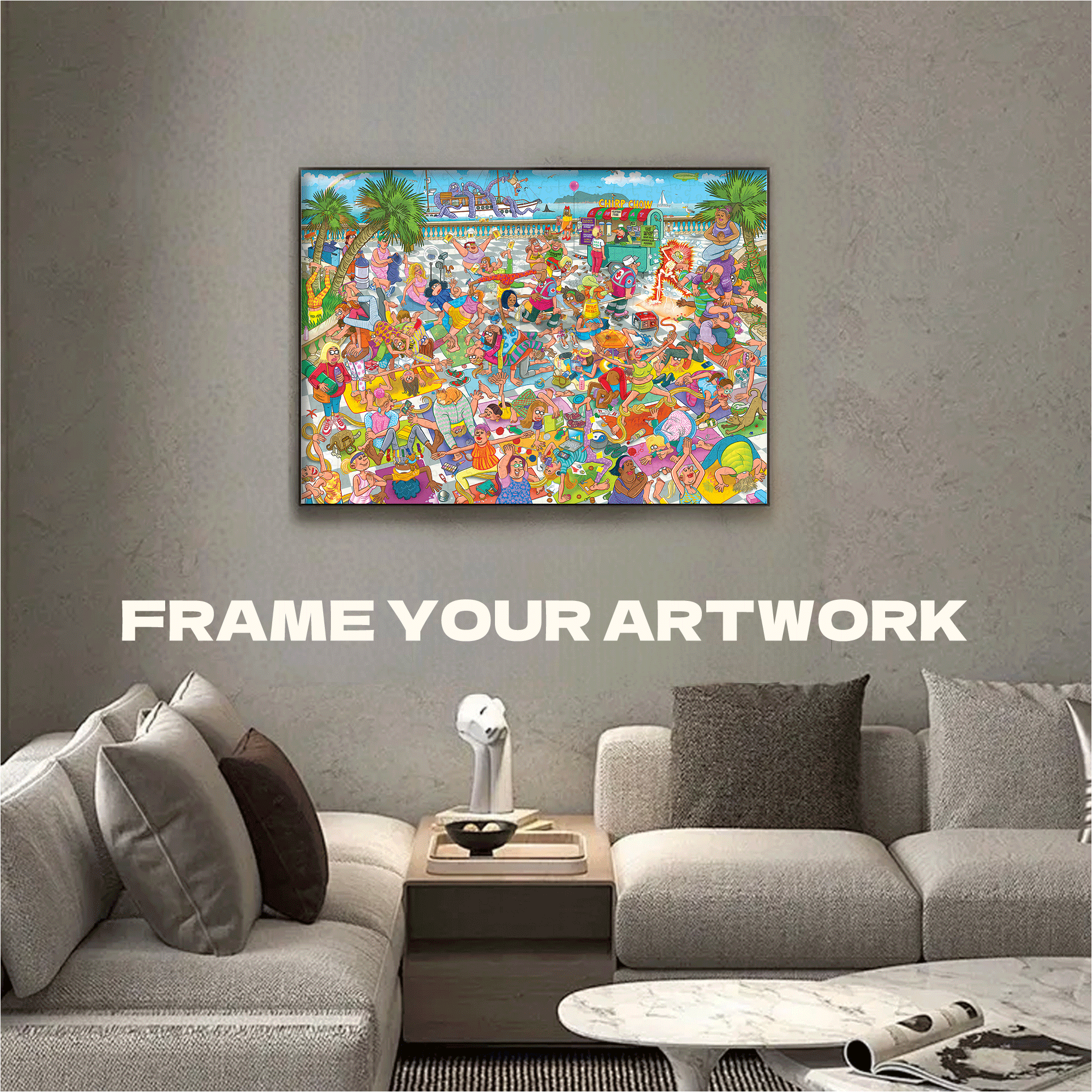 Yoga Madness 500pcs/1000pcs Jigsaw Puzzle, Scratch-Resistant, Interactive Family Game & Brain-Boosting DIY Decor, Perfect for Halloween, Christmas & New Year Gifts, Family Puzzle Game