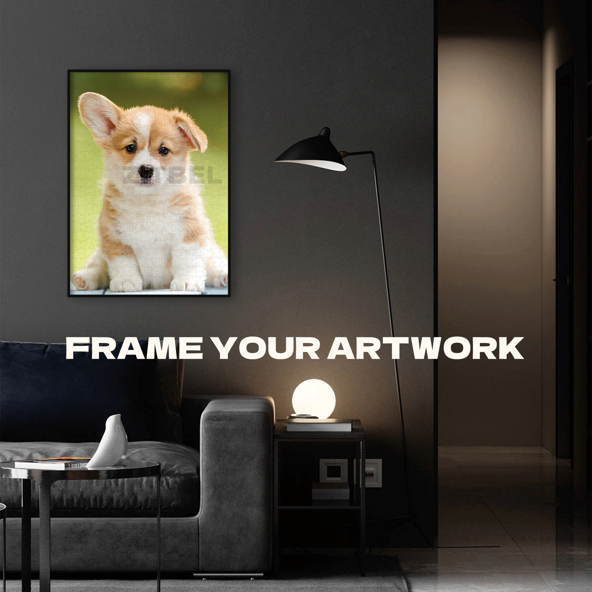 Adorable Corgi 500pcs/1000pcs Jigsaw Puzzle, Scratch-Resistant, Interactive Family Game & Brain-Boosting DIY Decor, Perfect for Halloween, Christmas & New Year Gifts, Family Puzzle Game