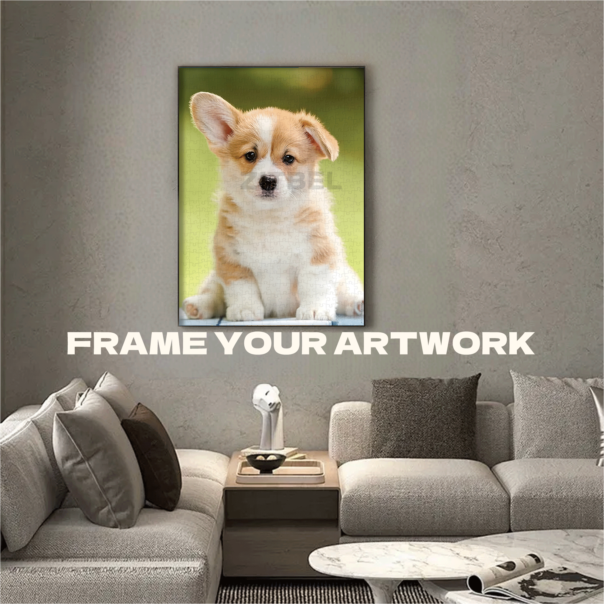 Adorable Corgi 500pcs/1000pcs Jigsaw Puzzle, Scratch-Resistant, Interactive Family Game & Brain-Boosting DIY Decor, Perfect for Halloween, Christmas & New Year Gifts, Family Puzzle Game