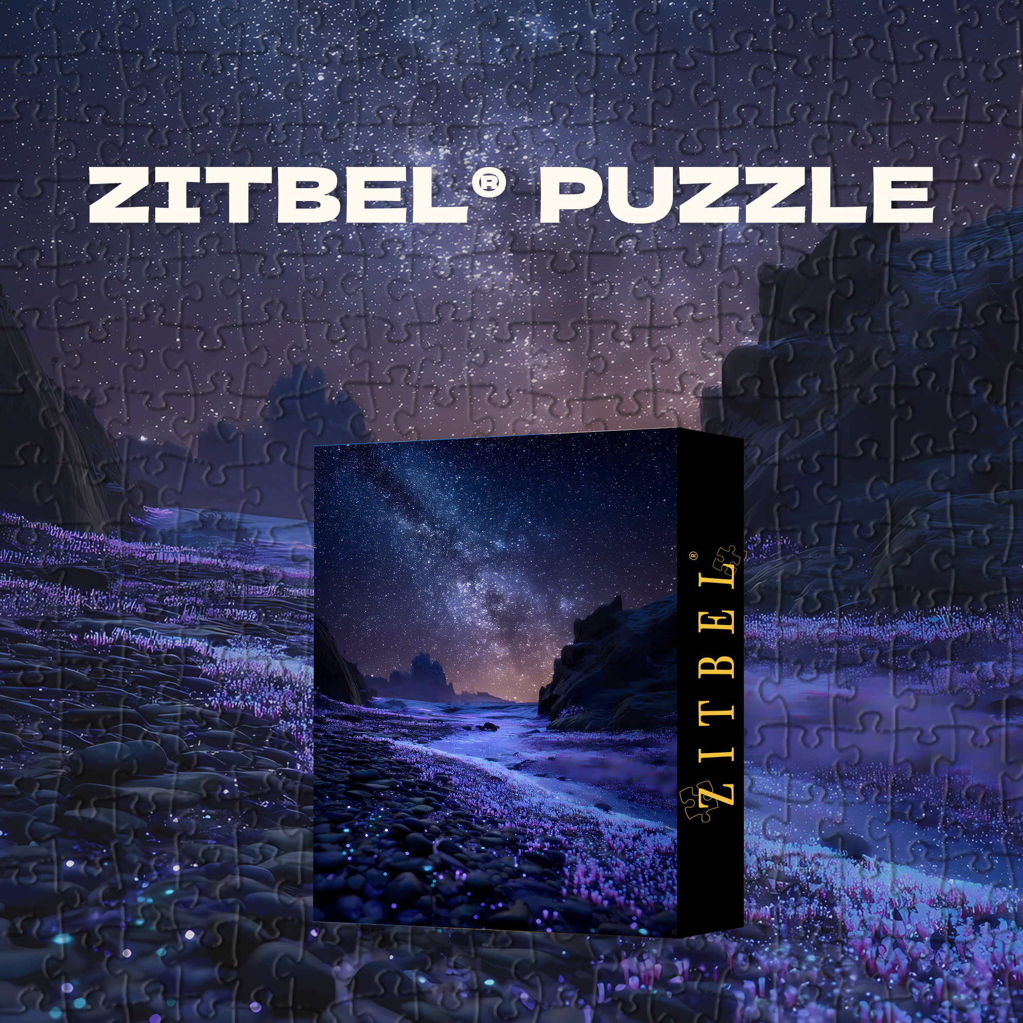 Amethyst Path Leading to the Starry River 500pcs/1000pcs Jigsaw Puzzle, Scratch-Resistant, Interactive Family Game & Brain-Boosting DIY Decor, Perfect for Halloween, Christmas & New Year Gifts, Family Puzzle Game