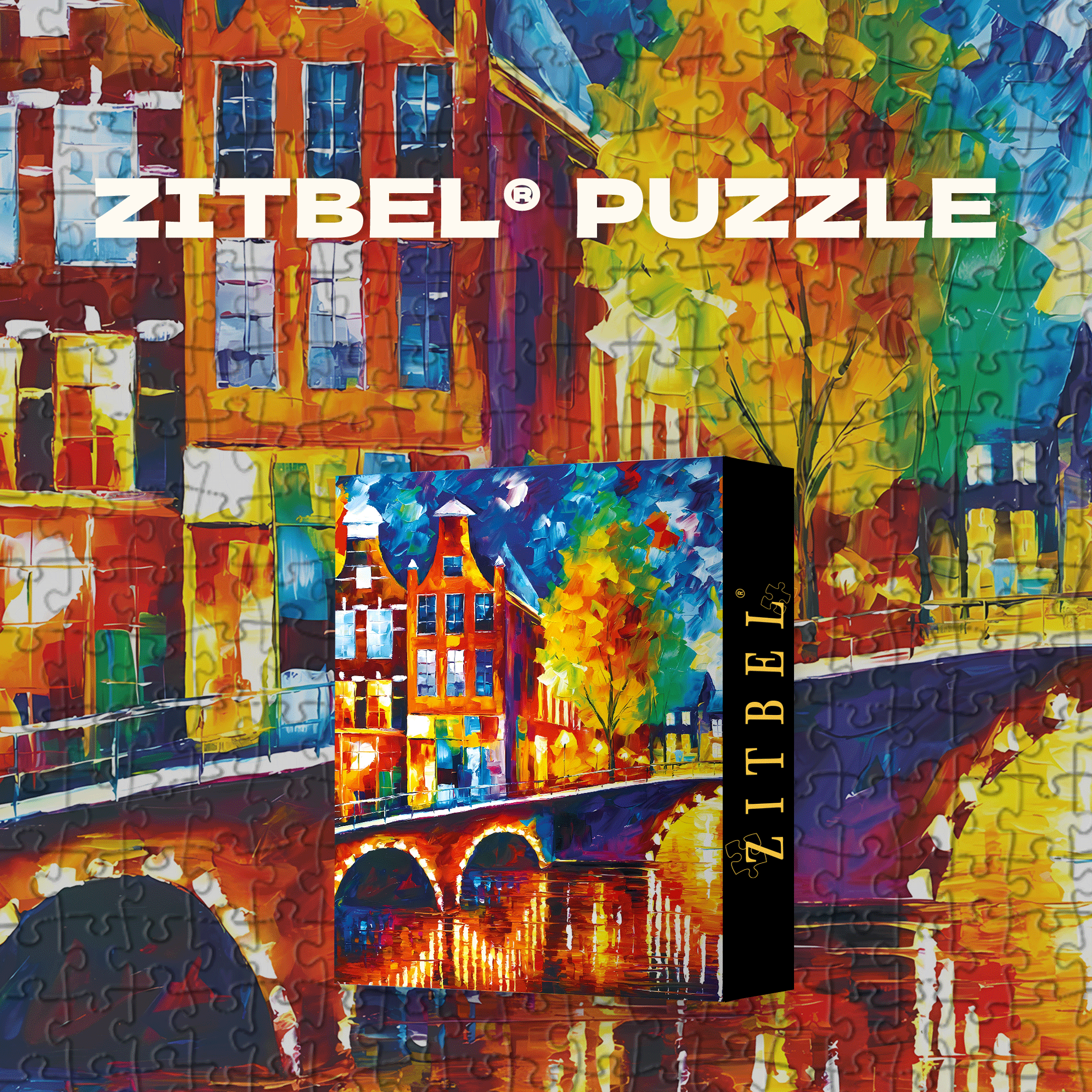 Amsterdam 500pcs/1000pcs Jigsaw Puzzle, Scratch-Resistant, Interactive Family Game & Brain-Boosting DIY Decor, Perfect for Halloween, Christmas & New Year Gifts, Family Puzzle Game