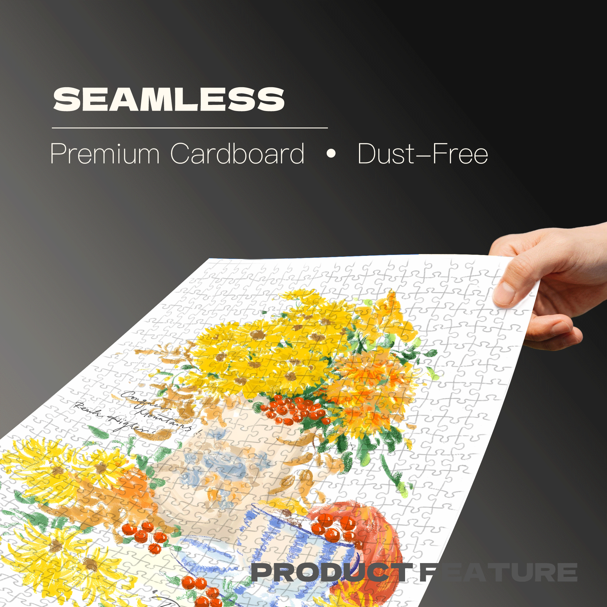Autumn Chrysanthemums And Warm Tea For A Stellar Journey 500pcs/1000pcs Jigsaw Puzzle, Scratch-Resistant, Interactive Family Game & Brain-Boosting DIY Decor, Perfect for Halloween, Christmas & New Year Gifts, Family Puzzle Game