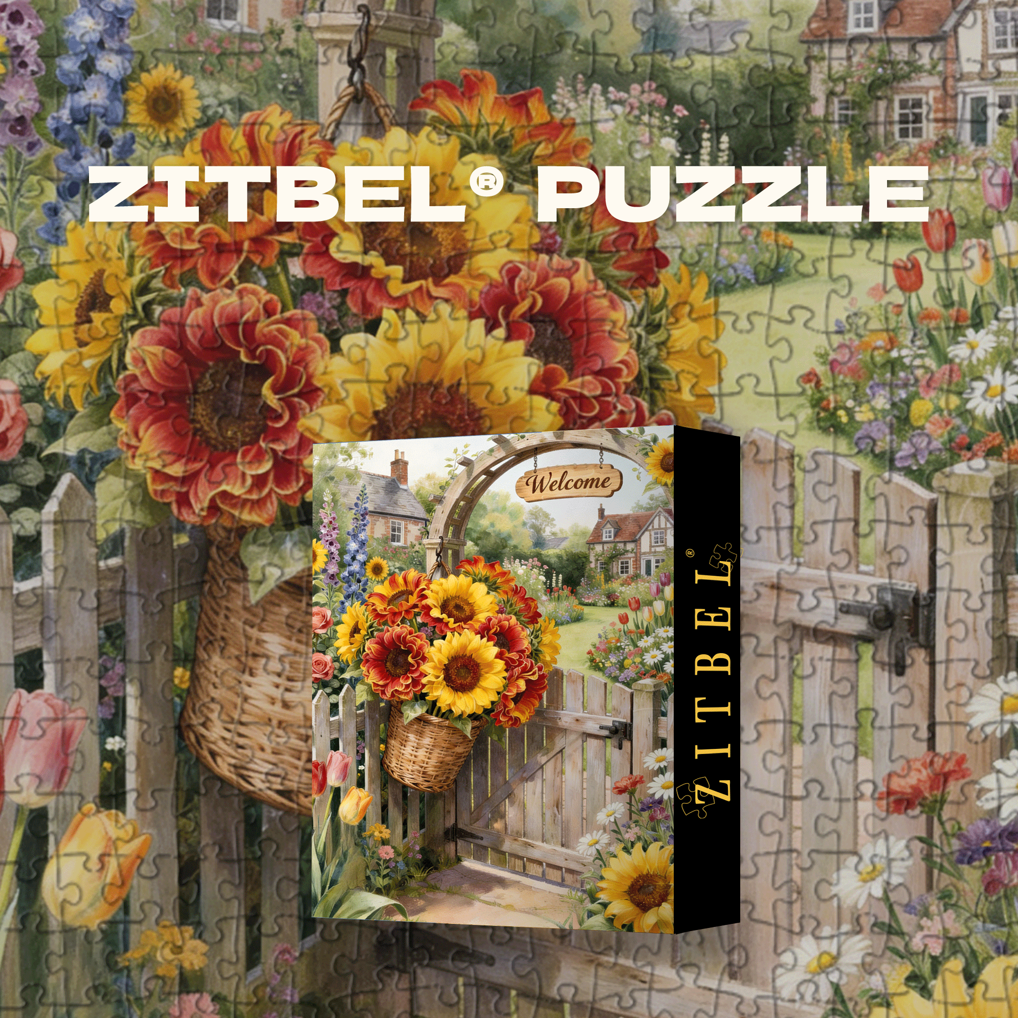 Autumn Village Garden 500pcs/1000pcs Jigsaw Puzzle, Scratch-Resistant, Interactive Family Game & Brain-Boosting DIY Decor, Perfect for Halloween, Christmas & New Year Gifts, Family Puzzle Game