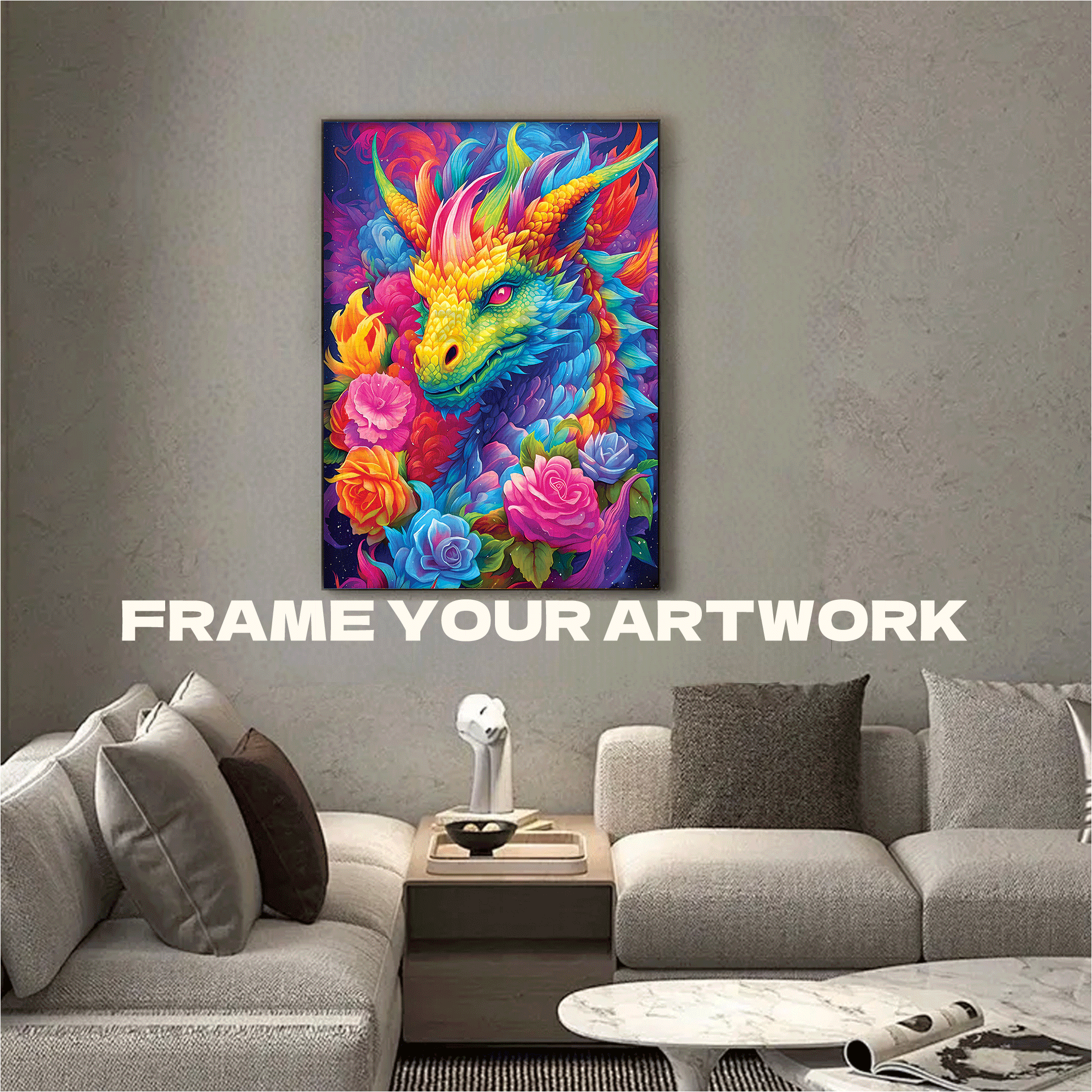 Dragon 500pcs/1000pcs Jigsaw Puzzle, Scratch-Resistant, Interactive Family Game & Brain-Boosting DIY Decor, Perfect for Halloween, Christmas & New Year Gifts, Family Puzzle Game