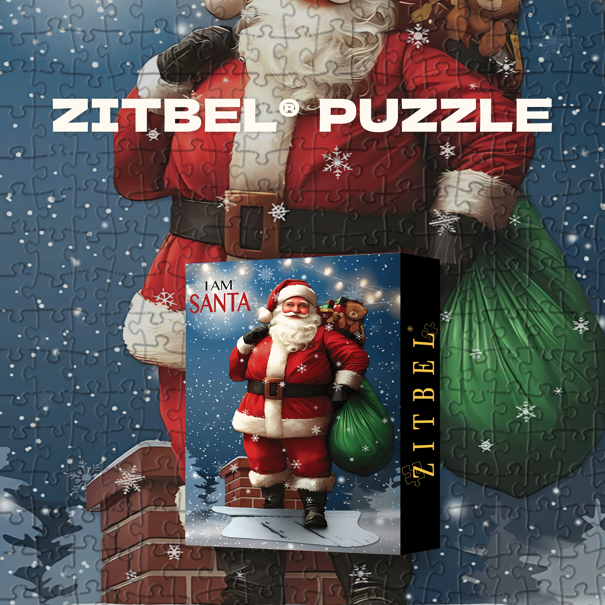 I AM SANTA 500pcs/1000pcs Jigsaw Puzzle, Scratch-Resistant, Interactive Family Game & Brain-Boosting DIY Decor, Perfect for Halloween, Christmas & New Year Gifts, Family Puzzle Game