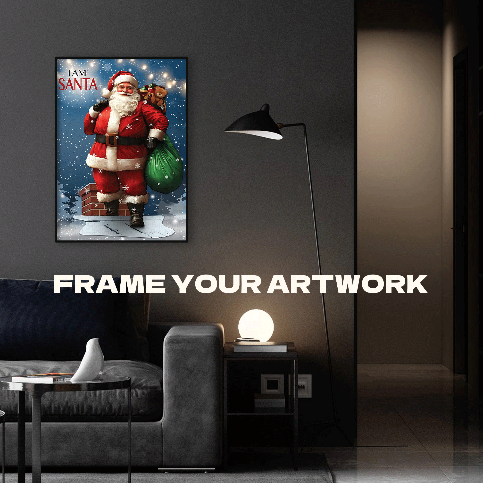 I AM SANTA 500pcs/1000pcs Jigsaw Puzzle, Scratch-Resistant, Interactive Family Game & Brain-Boosting DIY Decor, Perfect for Halloween, Christmas & New Year Gifts, Family Puzzle Game