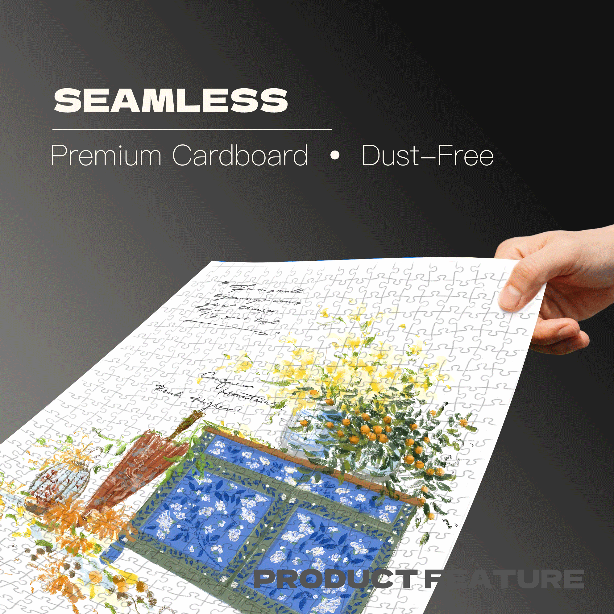 Life Is Full Of Beauty 500pcs/1000pcs Jigsaw Puzzle, Scratch-Resistant, Interactive Family Game & Brain-Boosting DIY Decor, Perfect for Halloween, Christmas & New Year Gifts, Family Puzzle Game