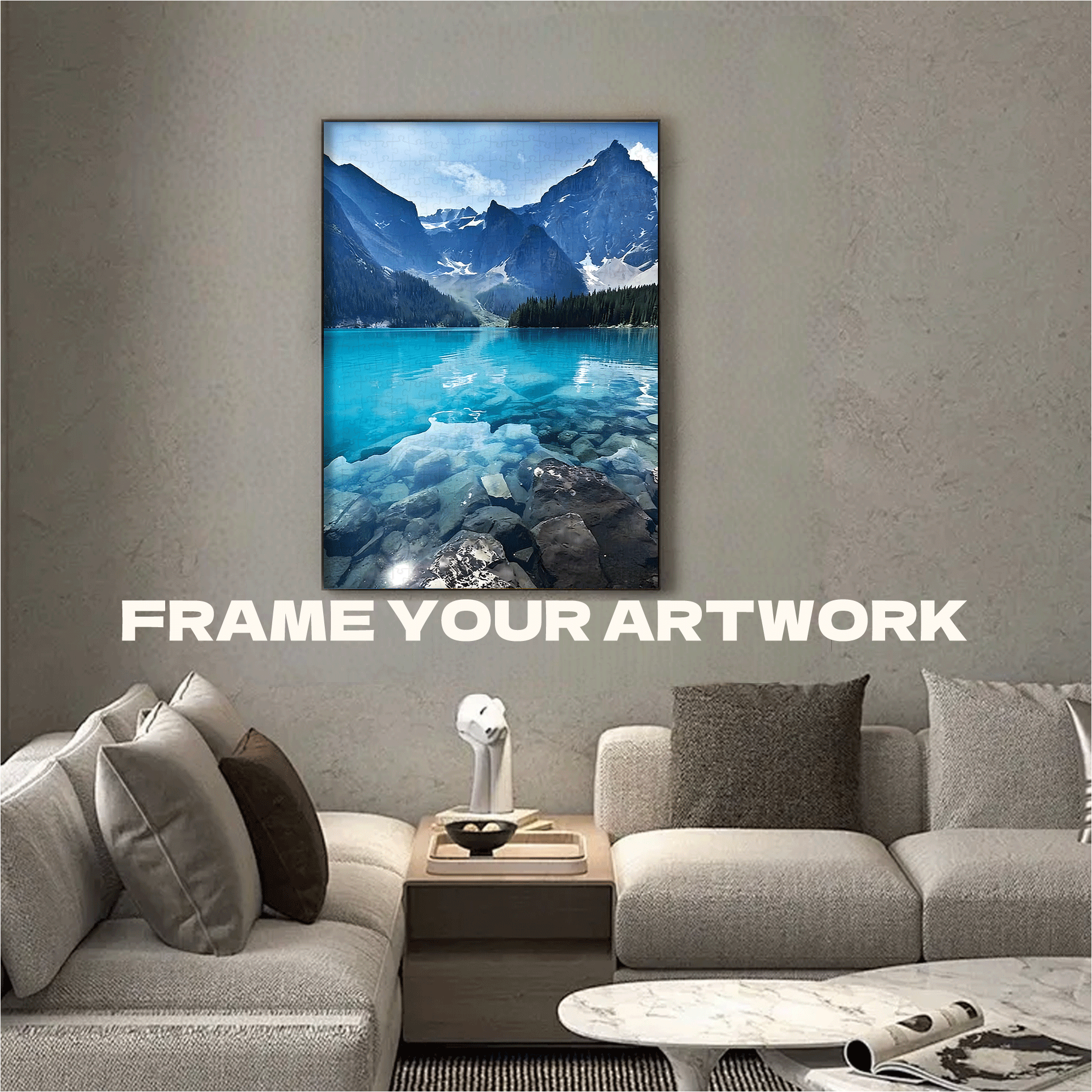 Massif Des Montagnes Bleues 500pcs/1000pcs Jigsaw Puzzle, Scratch-Resistant, Interactive Family Game & Brain-Boosting DIY Decor, Perfect for Halloween, Christmas & New Year Gifts, Family Puzzle Game