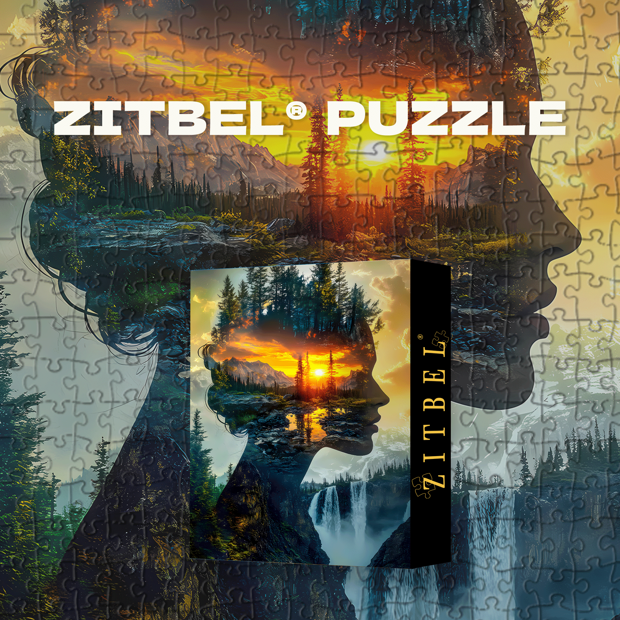 One with Nature 500pcs/1000pcs Jigsaw Puzzle, Scratch-Resistant, Interactive Family Game & Brain-Boosting DIY Decor, Perfect for Halloween, Christmas & New Year Gifts, Family Puzzle Game