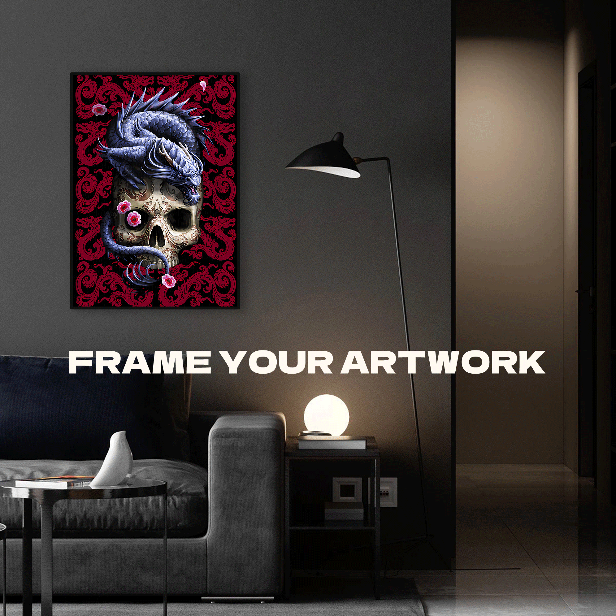 Oriental Dragon 500pcs/1000pcs Jigsaw Puzzle, Scratch-Resistant, Interactive Family Game & Brain-Boosting DIY Decor, Perfect for Halloween, Christmas & New Year Gifts, Family Puzzle Game