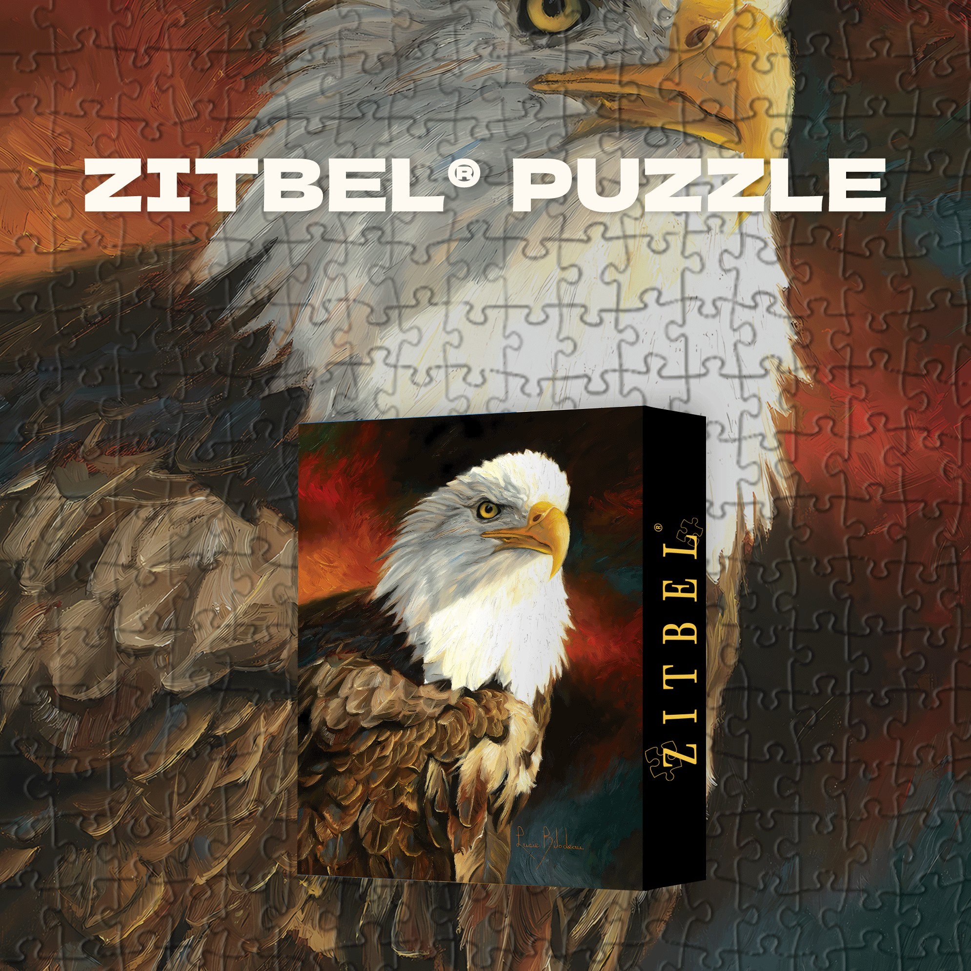 Portrait of An Eagle 500pcs/1000pcs Jigsaw Puzzle, Scratch-Resistant, Interactive Family Game & Brain-Boosting DIY Decor, Perfect for Halloween, Christmas & New Year Gifts, Family Puzzle Game
