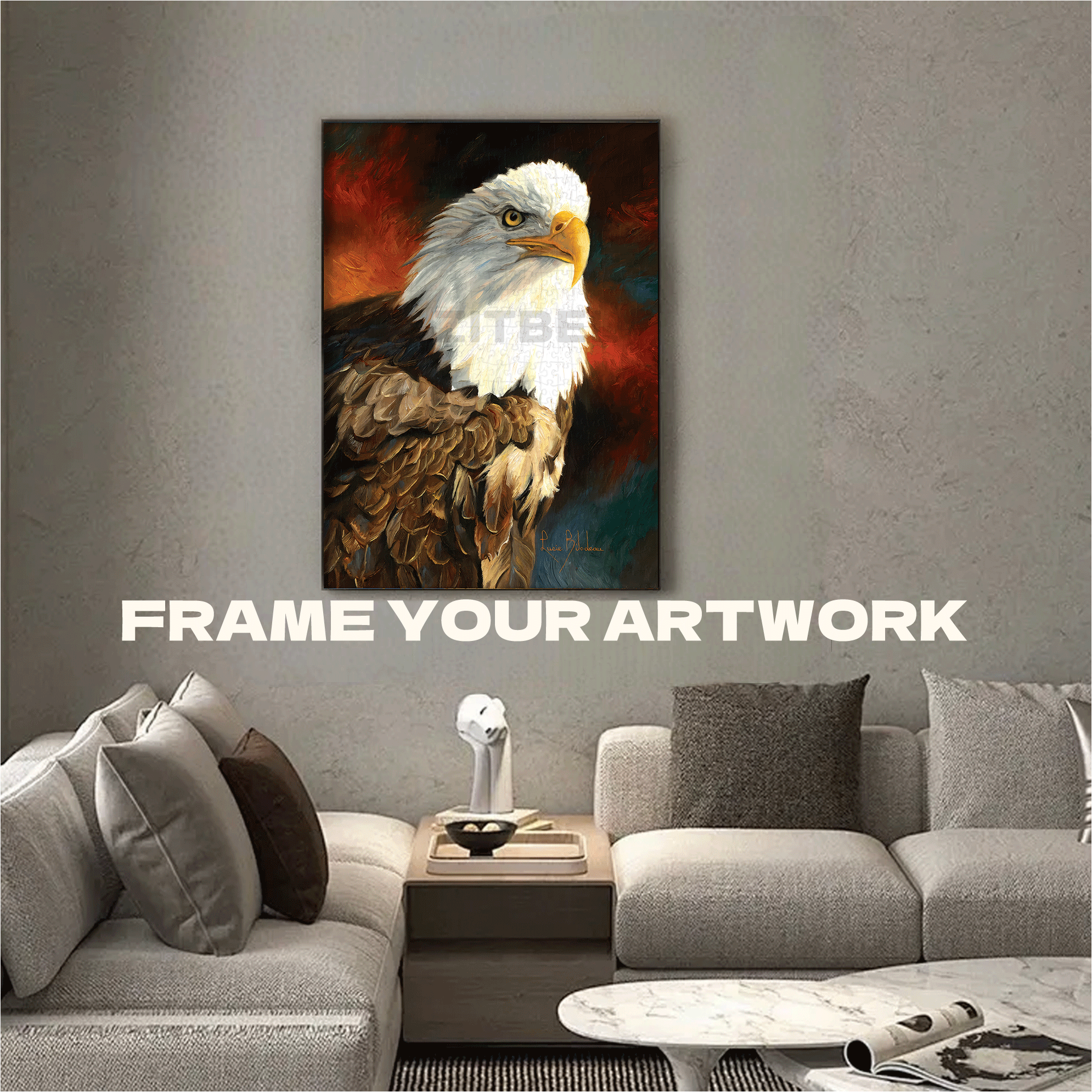 Portrait of An Eagle 500pcs/1000pcs Jigsaw Puzzle, Scratch-Resistant, Interactive Family Game & Brain-Boosting DIY Decor, Perfect for Halloween, Christmas & New Year Gifts, Family Puzzle Game