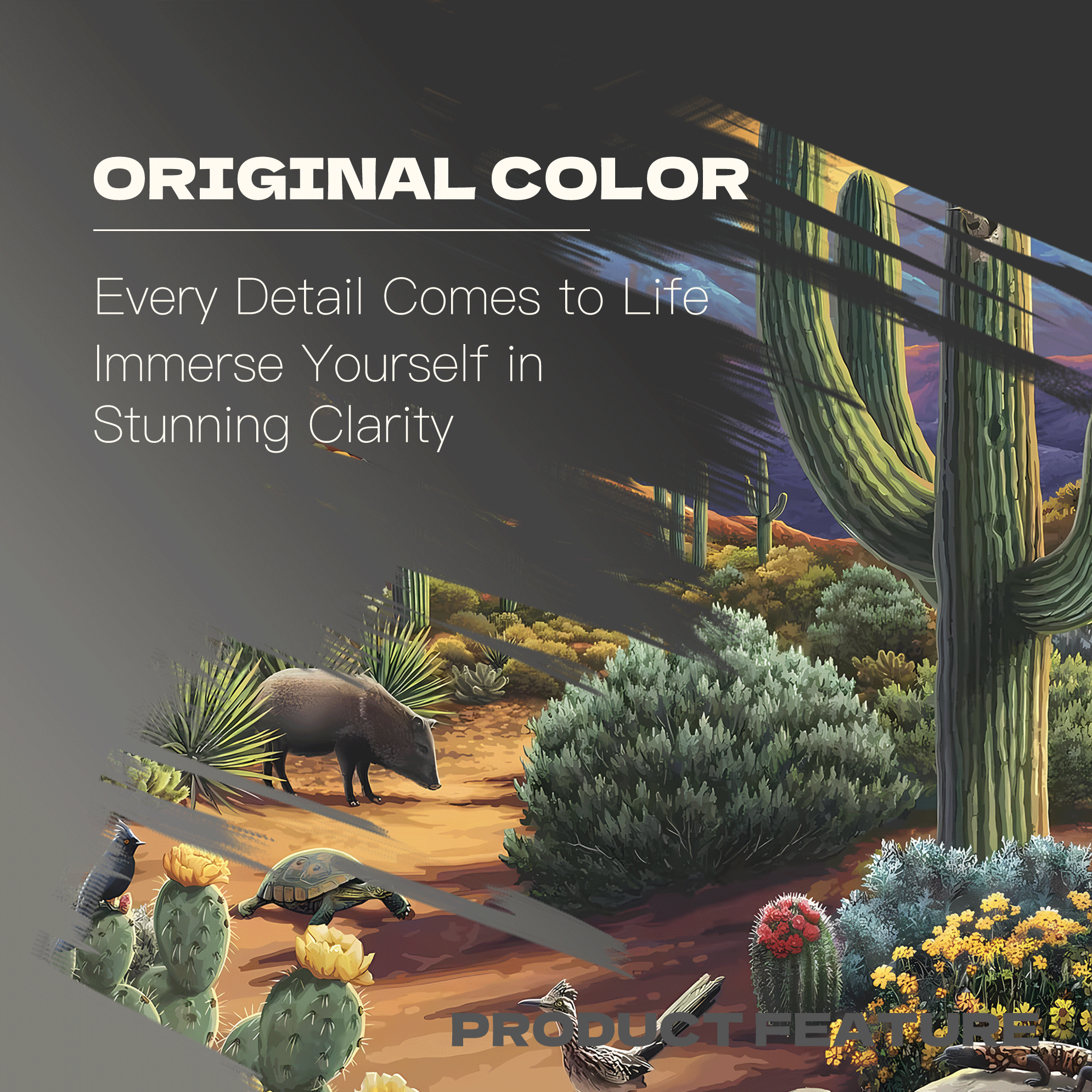 Saguaro National Park 500pcs/1000pcs Jigsaw Puzzle, Scratch-Resistant, Interactive Family Game & Brain-Boosting DIY Decor, Perfect for Halloween, Christmas & New Year Gifts, Family Puzzle Game