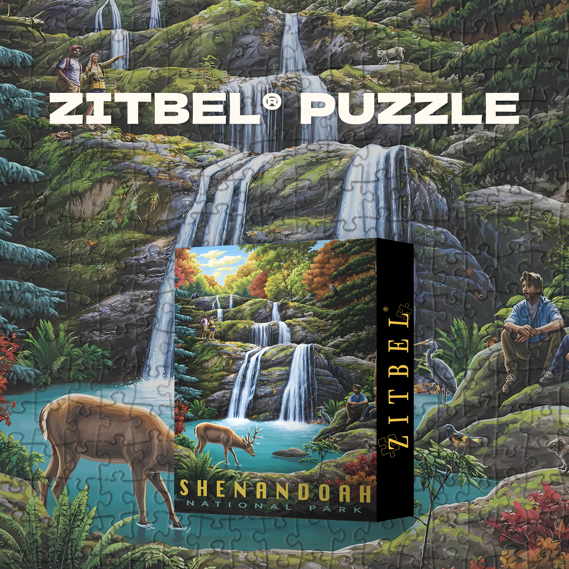 Shenandoah National Park 500pcs/1000pcs Jigsaw Puzzle, Scratch-Resistant, Interactive Family Game & Brain-Boosting DIY Decor, Perfect for Halloween, Christmas & New Year Gifts, Family Puzzle Game