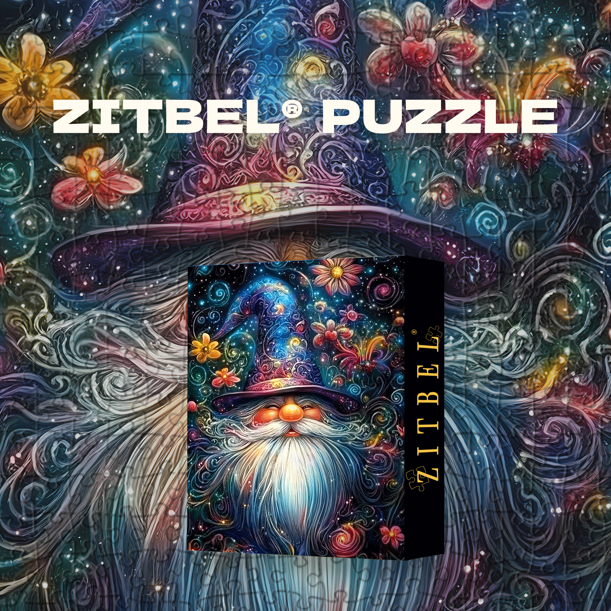 The Magical Gnome Beneath the Starry Sky 500pcs/1000pcs Jigsaw Puzzle, Scratch-Resistant, Interactive Family Game & Brain-Boosting DIY Decor, Perfect for Halloween, Christmas & New Year Gifts, Family Puzzle Game