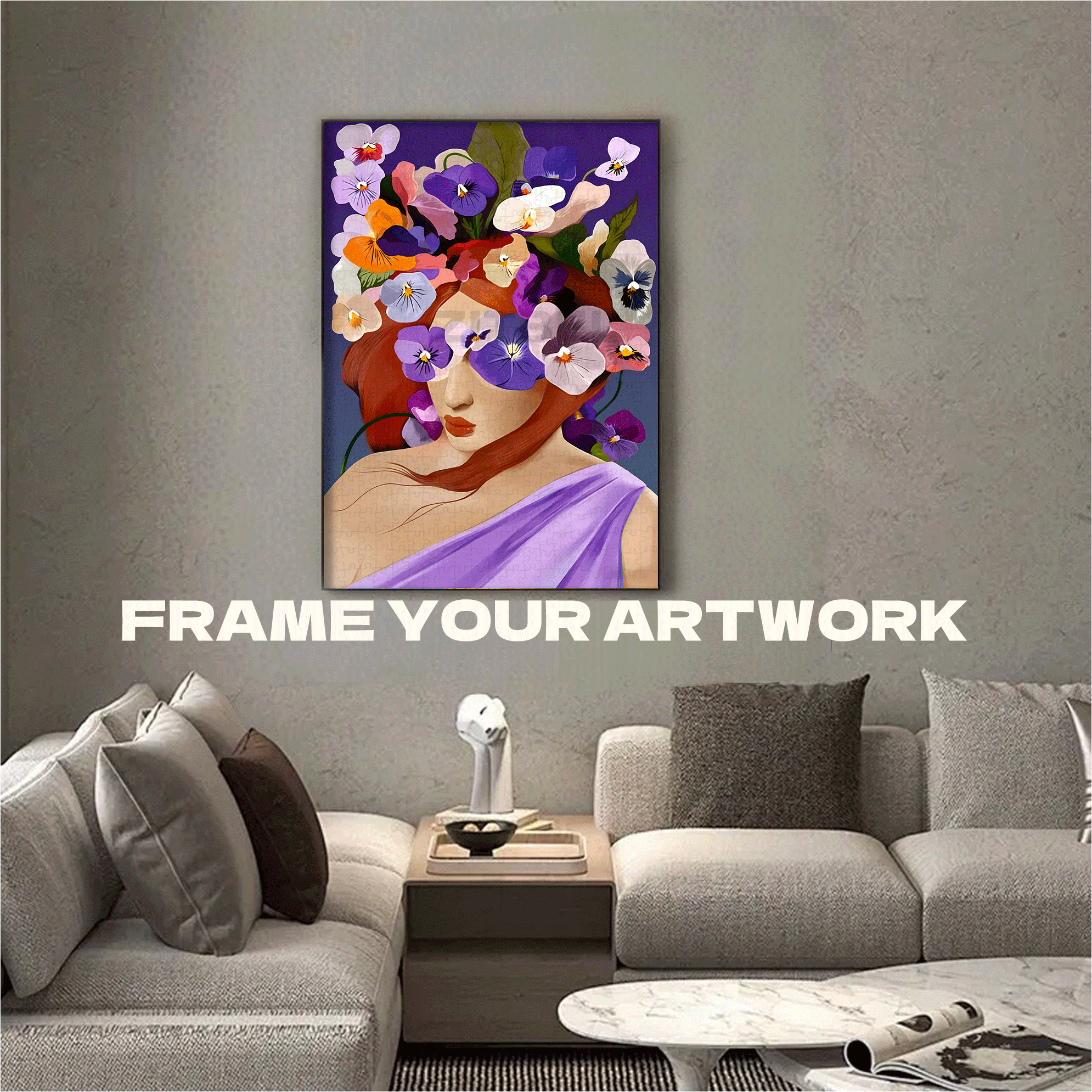 Violet 500pcs/1000pcs Jigsaw Puzzle, Scratch-Resistant, Interactive Family Game & Brain-Boosting DIY Decor, Perfect for Halloween, Christmas & New Year Gifts, Family Puzzle Game