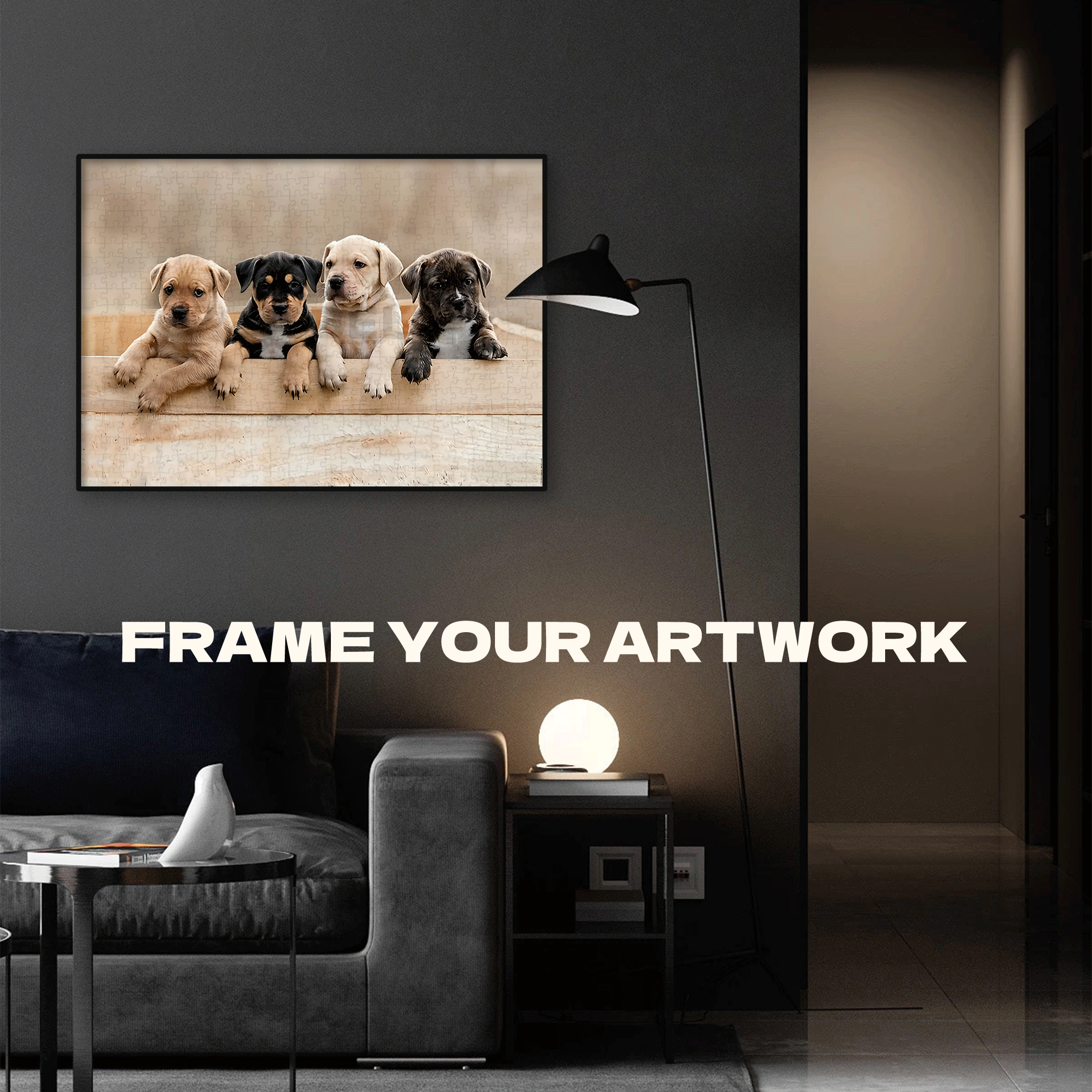 American Staffordshire Terriers 500pcs/1000pcs Jigsaw Puzzle, Scratch-Resistant, Interactive Family Game & Brain-Boosting DIY Decor, Perfect for Halloween, Christmas & New Year Gifts, Family Puzzle Game