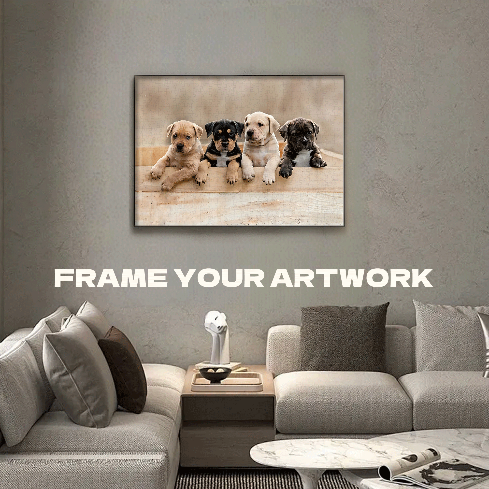 American Staffordshire Terriers 500pcs/1000pcs Jigsaw Puzzle, Scratch-Resistant, Interactive Family Game & Brain-Boosting DIY Decor, Perfect for Halloween, Christmas & New Year Gifts, Family Puzzle Game