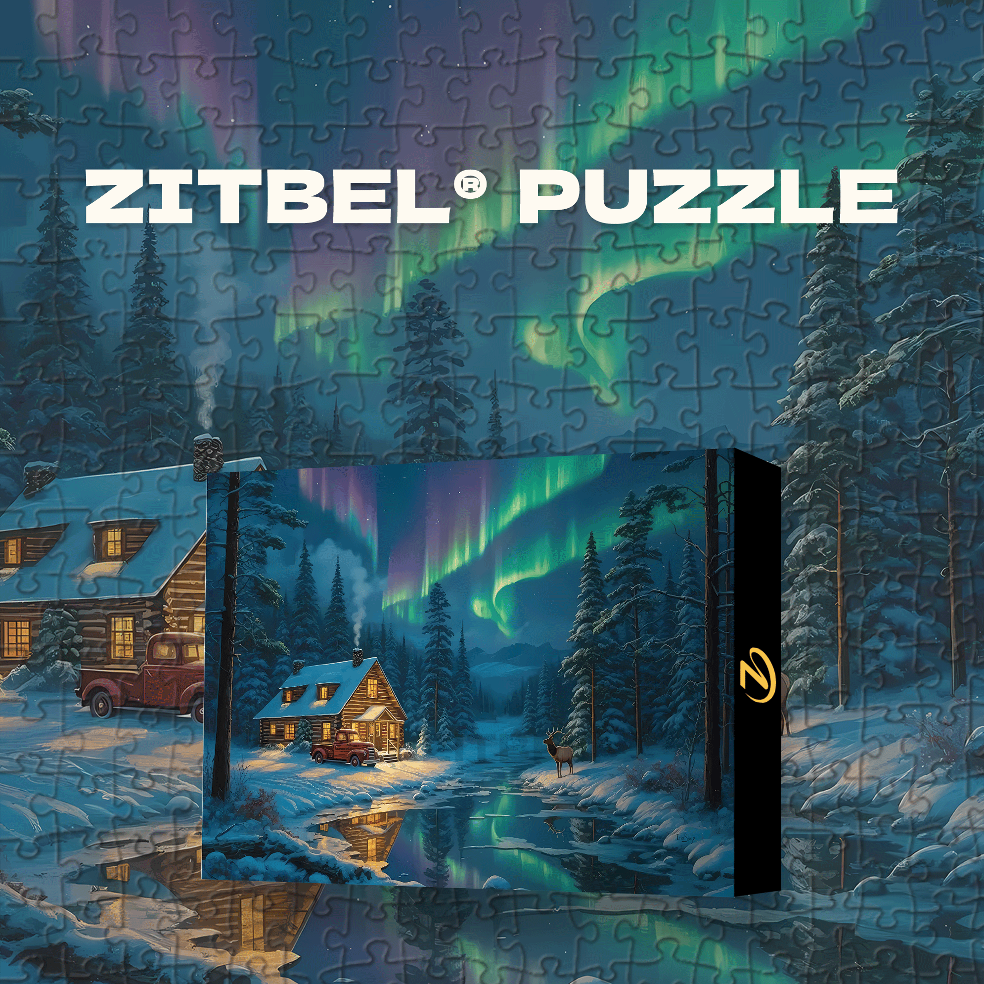 Aurora Glow 500pcs/1000pcs Jigsaw Puzzle, Scratch-Resistant, Interactive Family Game & Brain-Boosting DIY Decor, Perfect for Halloween, Christmas & New Year Gifts, Family Puzzle Game
