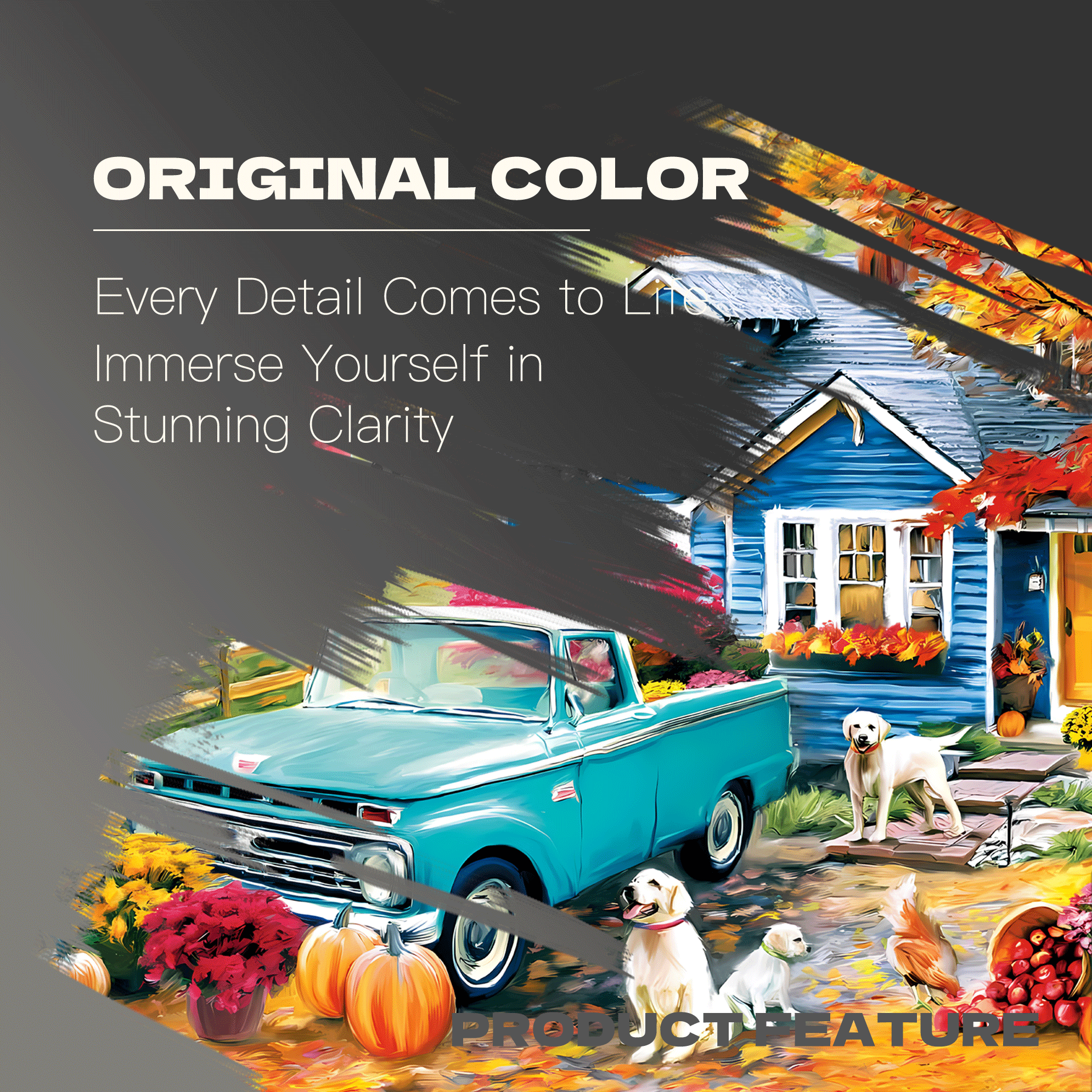 Autumn Hill Cottage 500pcs/1000pcs Jigsaw Puzzle, Scratch-Resistant, Interactive Family Game & Brain-Boosting DIY Decor, Perfect for Halloween, Christmas & New Year Gifts, Family Puzzle Game