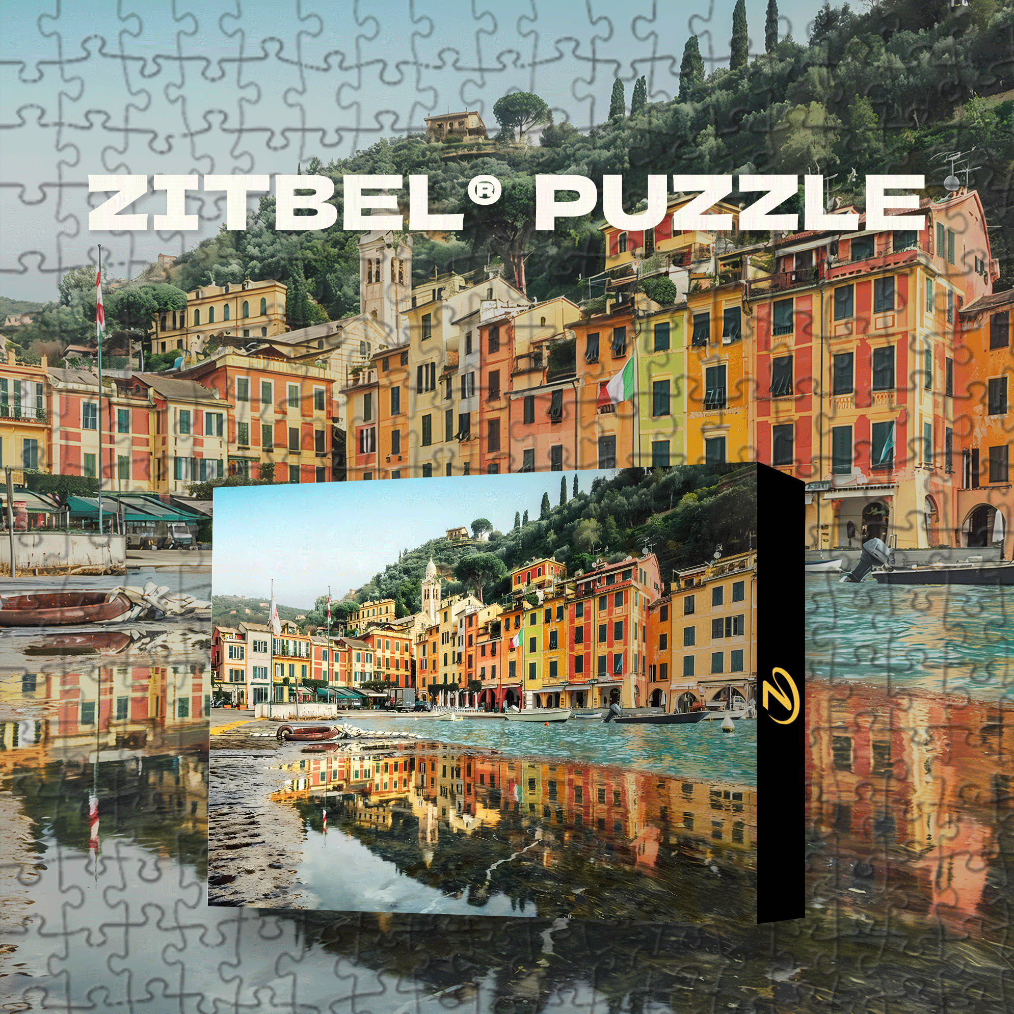 Beautiful Portofino 500pcs/1000pcs Jigsaw Puzzle, Scratch-Resistant, Interactive Family Game & Brain-Boosting DIY Decor, Perfect for Halloween, Christmas & New Year Gifts, Family Puzzle Game