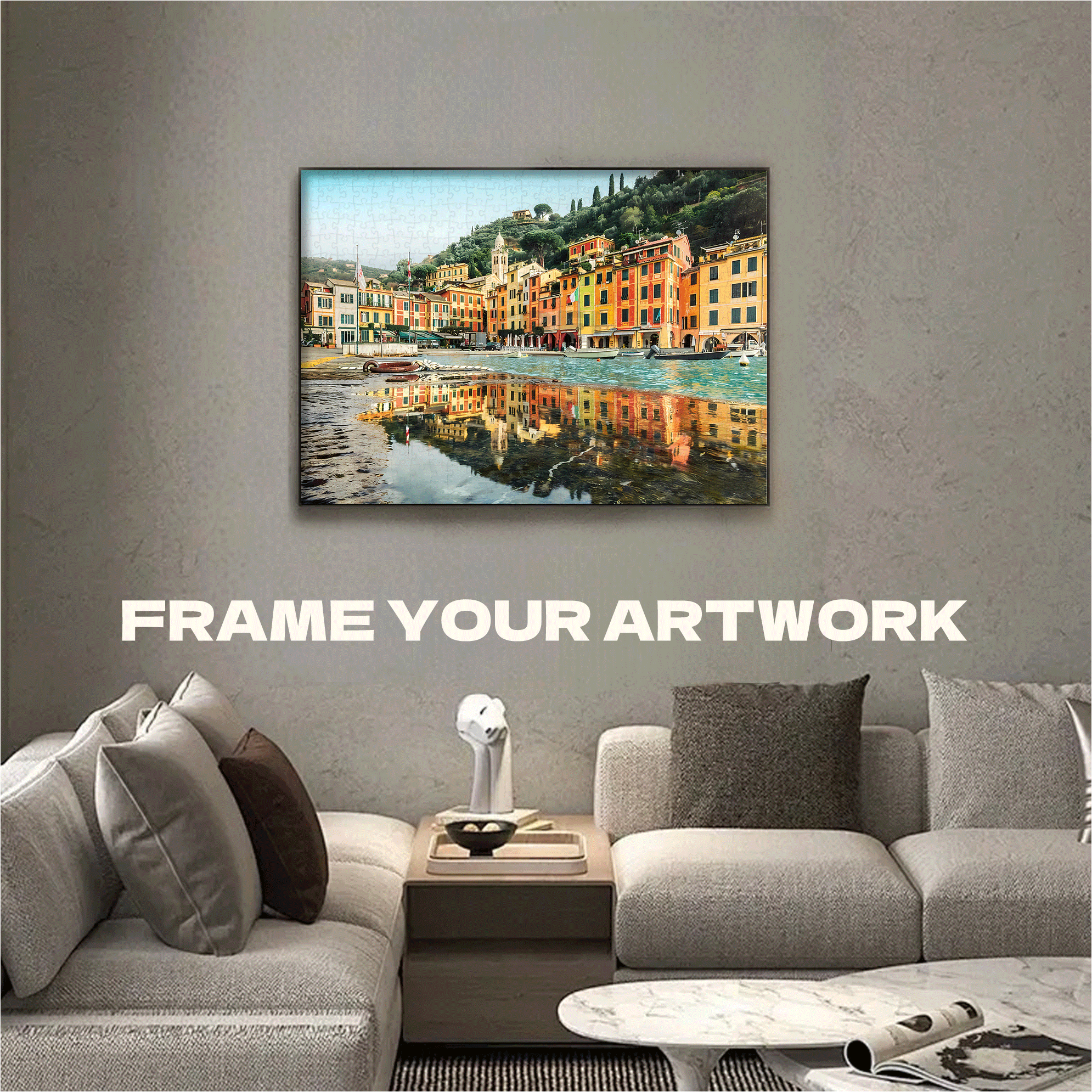 Beautiful Portofino 500pcs/1000pcs Jigsaw Puzzle, Scratch-Resistant, Interactive Family Game & Brain-Boosting DIY Decor, Perfect for Halloween, Christmas & New Year Gifts, Family Puzzle Game