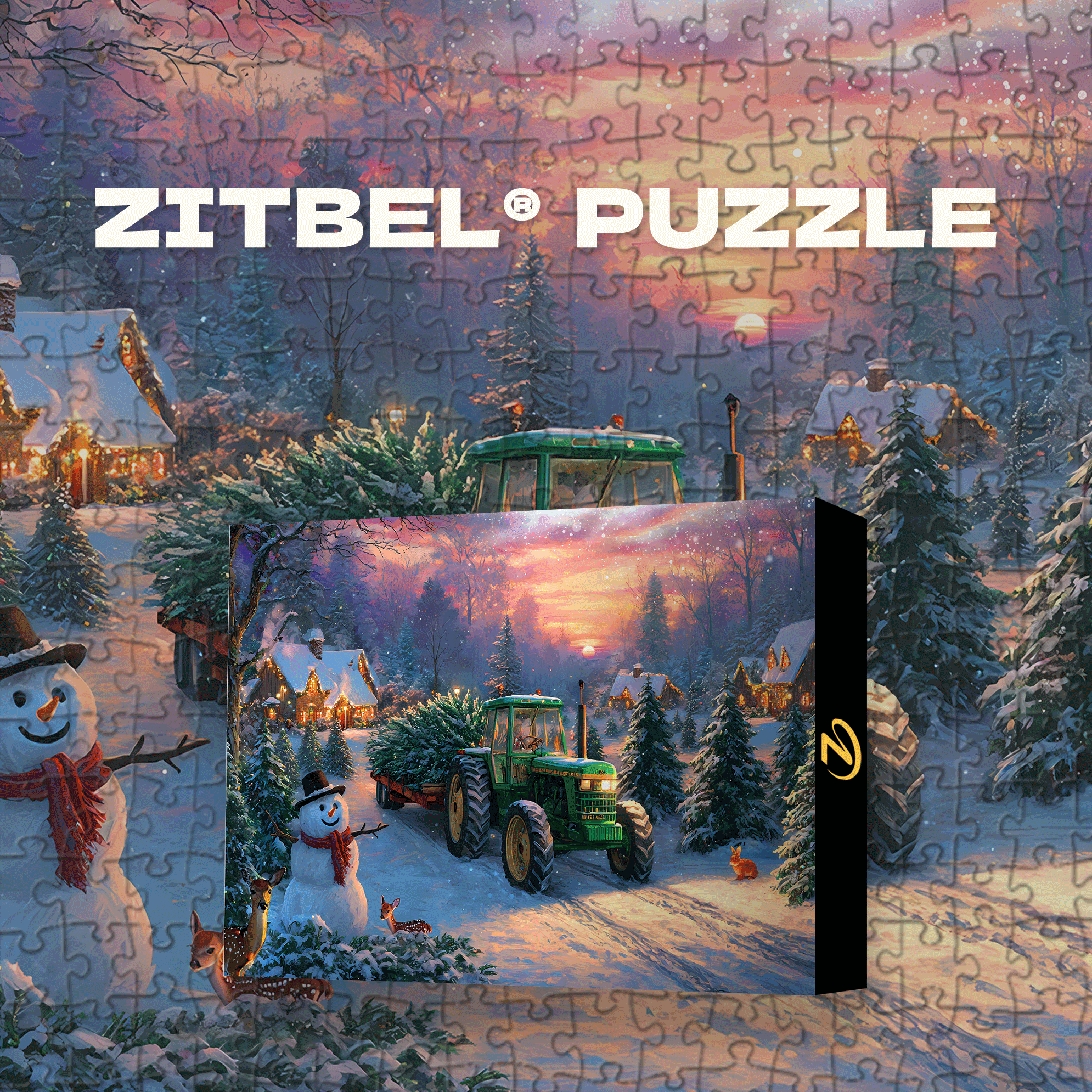 Bringing Home Christmas 500pcs/1000pcs Jigsaw Puzzle, Scratch-Resistant, Interactive Family Game & Brain-Boosting DIY Decor, Perfect for Halloween, Christmas & New Year Gifts, Family Puzzle Game