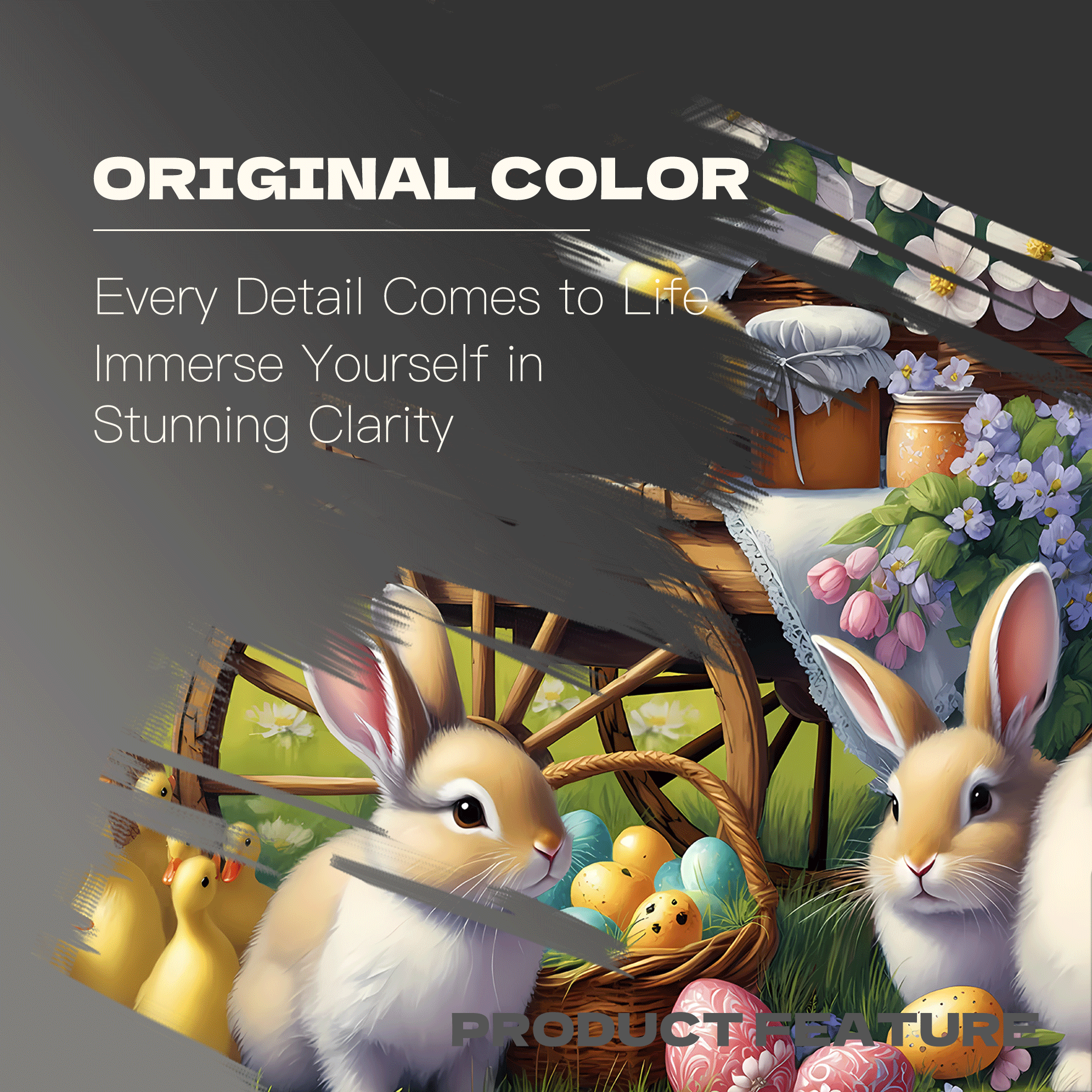Bunnies & Friends 500pcs/1000pcs Jigsaw Puzzle, Scratch-Resistant, Interactive Family Game & Brain-Boosting DIY Decor, Perfect for Halloween, Christmas & New Year Gifts, Family Puzzle Game
