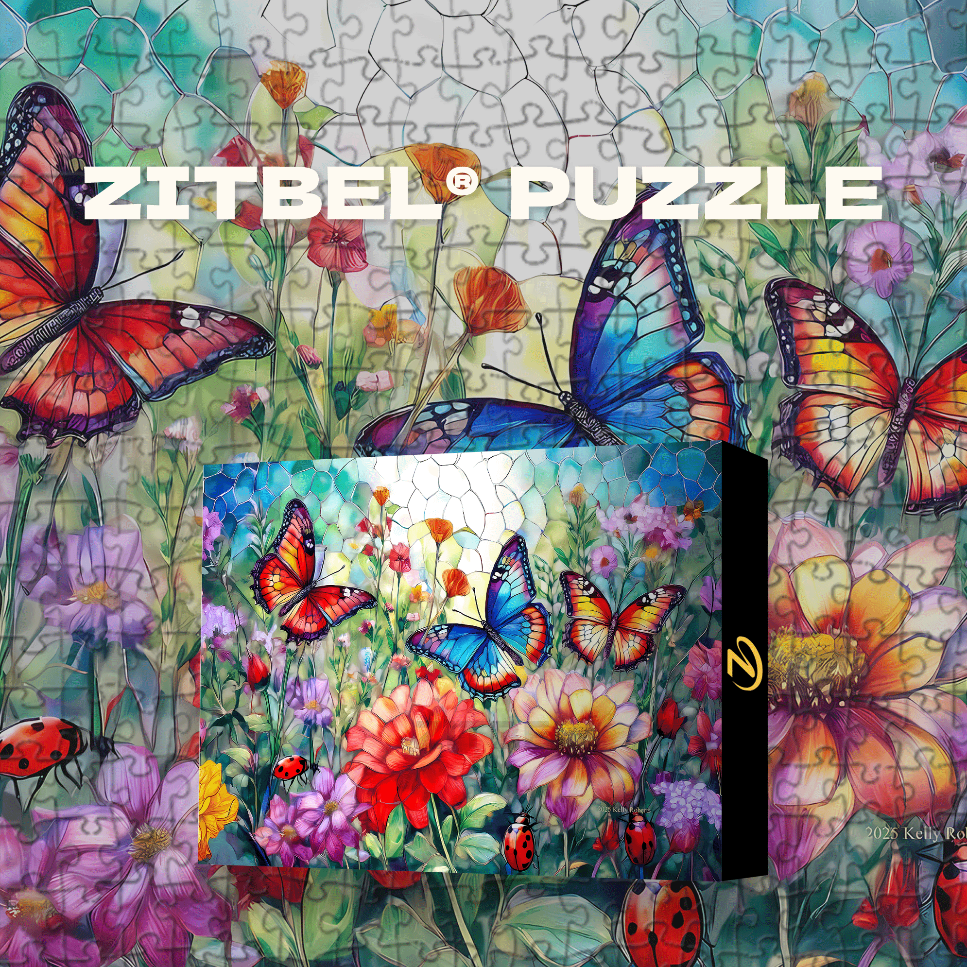 Butterfly Frolic 500pcs/1000pcs Jigsaw Puzzle, Scratch-Resistant, Interactive Family Game & Brain-Boosting DIY Decor, Perfect for Halloween, Christmas & New Year Gifts, Family Puzzle Game