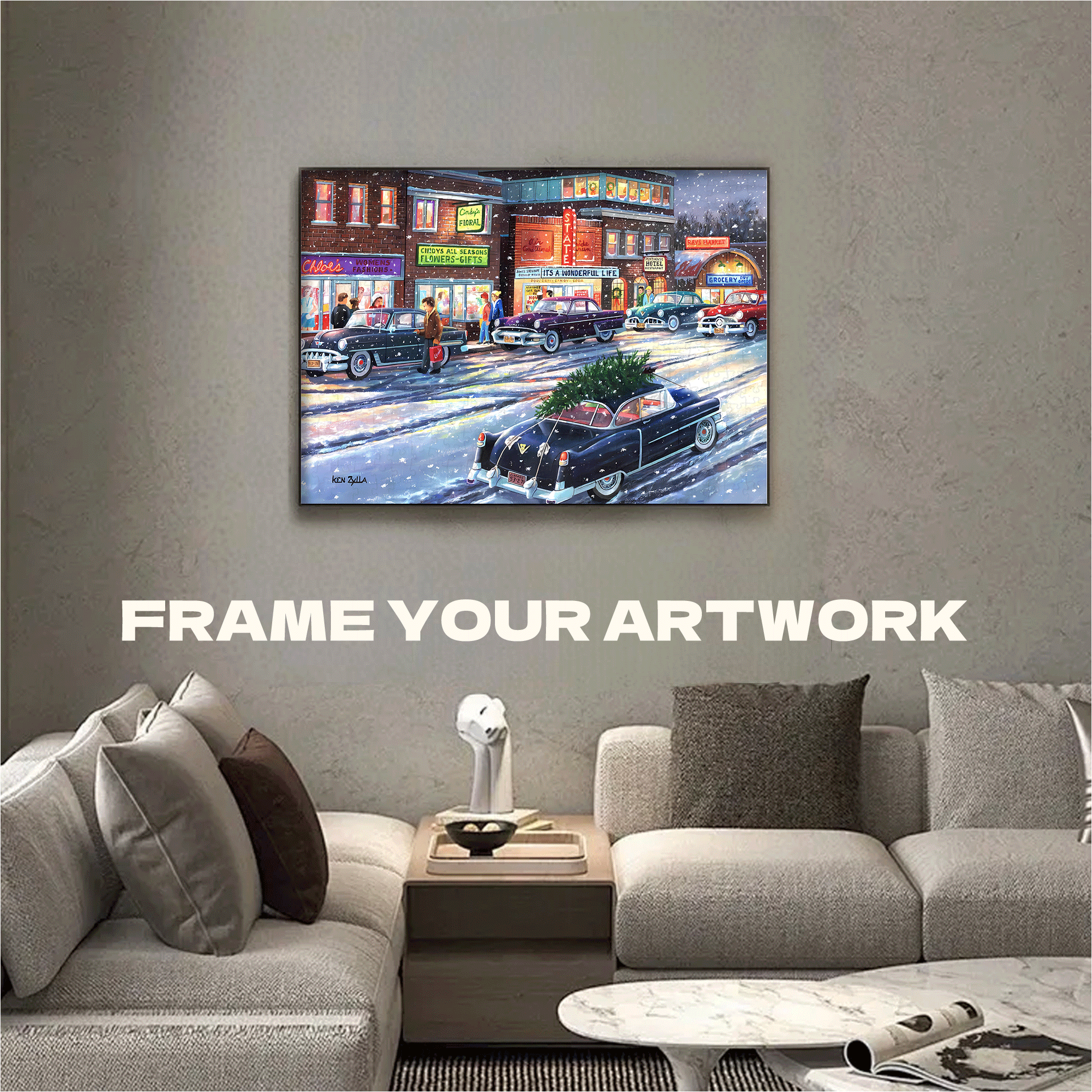 Twilight On Main 500pcs/1000pcs Jigsaw Puzzle, Scratch-Resistant, Interactive Family Game & Brain-Boosting DIY Decor, Perfect for Halloween, Christmas & New Year Gifts, Family Puzzle Game