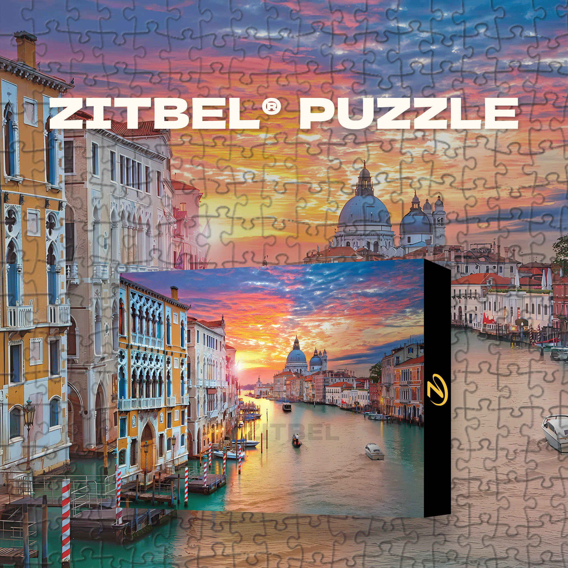 Venice Grand Canal 500pcs/1000pcs Jigsaw Puzzle, Scratch-Resistant, Interactive Family Game & Brain-Boosting DIY Decor, Perfect for Halloween, Christmas & New Year Gifts, Family Puzzle Game