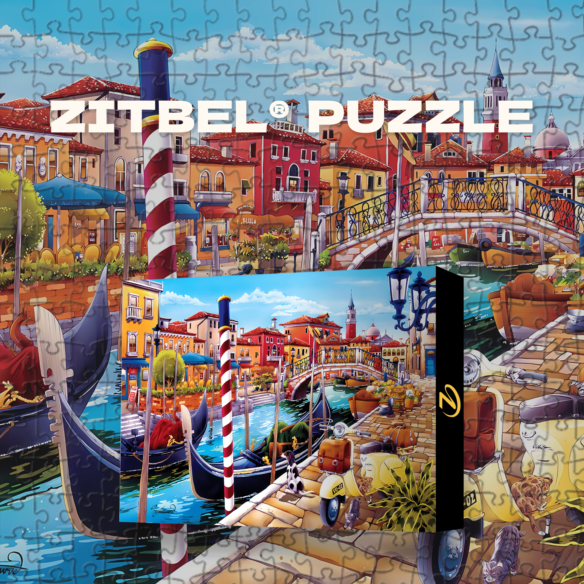 Romantic Venice 500pcs/1000pcs Jigsaw Puzzle, Scratch-Resistant, Interactive Family Game & Brain-Boosting DIY Decor, Perfect for Halloween, Christmas & New Year Gifts, Family Puzzle Game