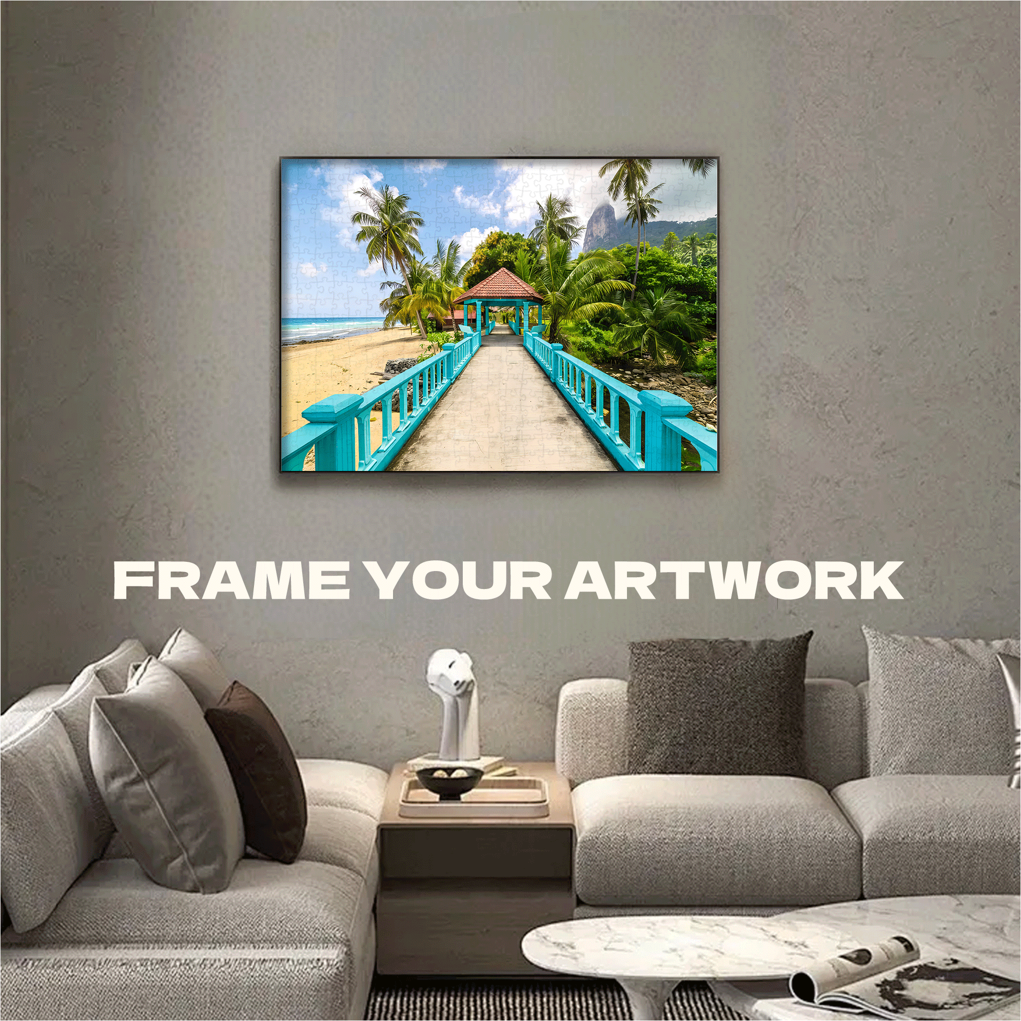 Colorful Bridge In Malaysia 500pcs/1000pcs Jigsaw Puzzle, Scratch-Resistant, Interactive Family Game & Brain-Boosting DIY Decor, Perfect for Halloween, Christmas & New Year Gifts, Family Puzzle Game