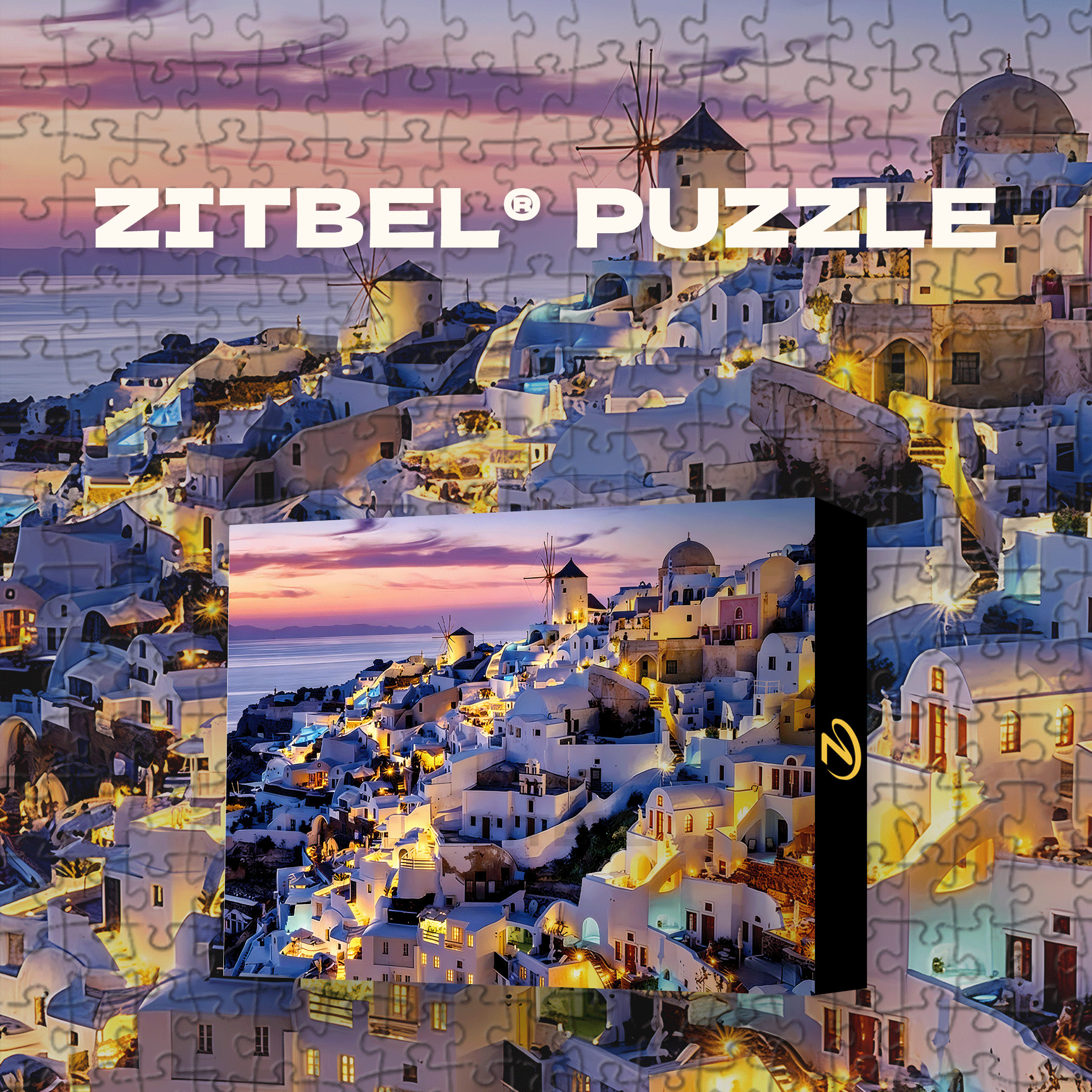 Coucher de soleil sur Santorin 500pcs/1000pcs Jigsaw Puzzle, Scratch-Resistant, Interactive Family Game & Brain-Boosting DIY Decor, Perfect for Halloween, Christmas & New Year Gifts, Family Puzzle Game