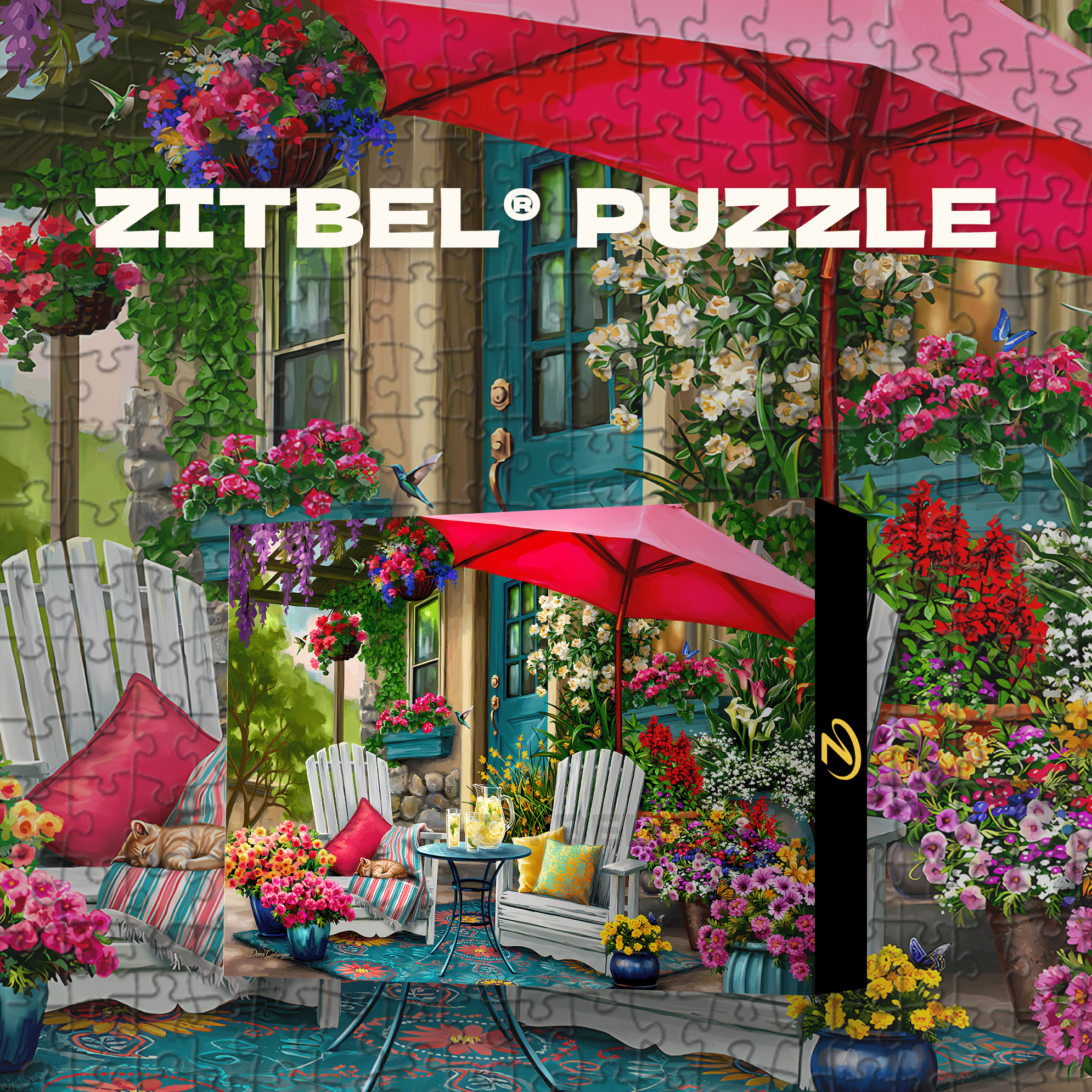 Sweet Summertime 500pcs/1000pcs Jigsaw Puzzle, Scratch-Resistant, Interactive Family Game & Brain-Boosting DIY Decor, Perfect for Halloween, Christmas & New Year Gifts, Family Puzzle Game