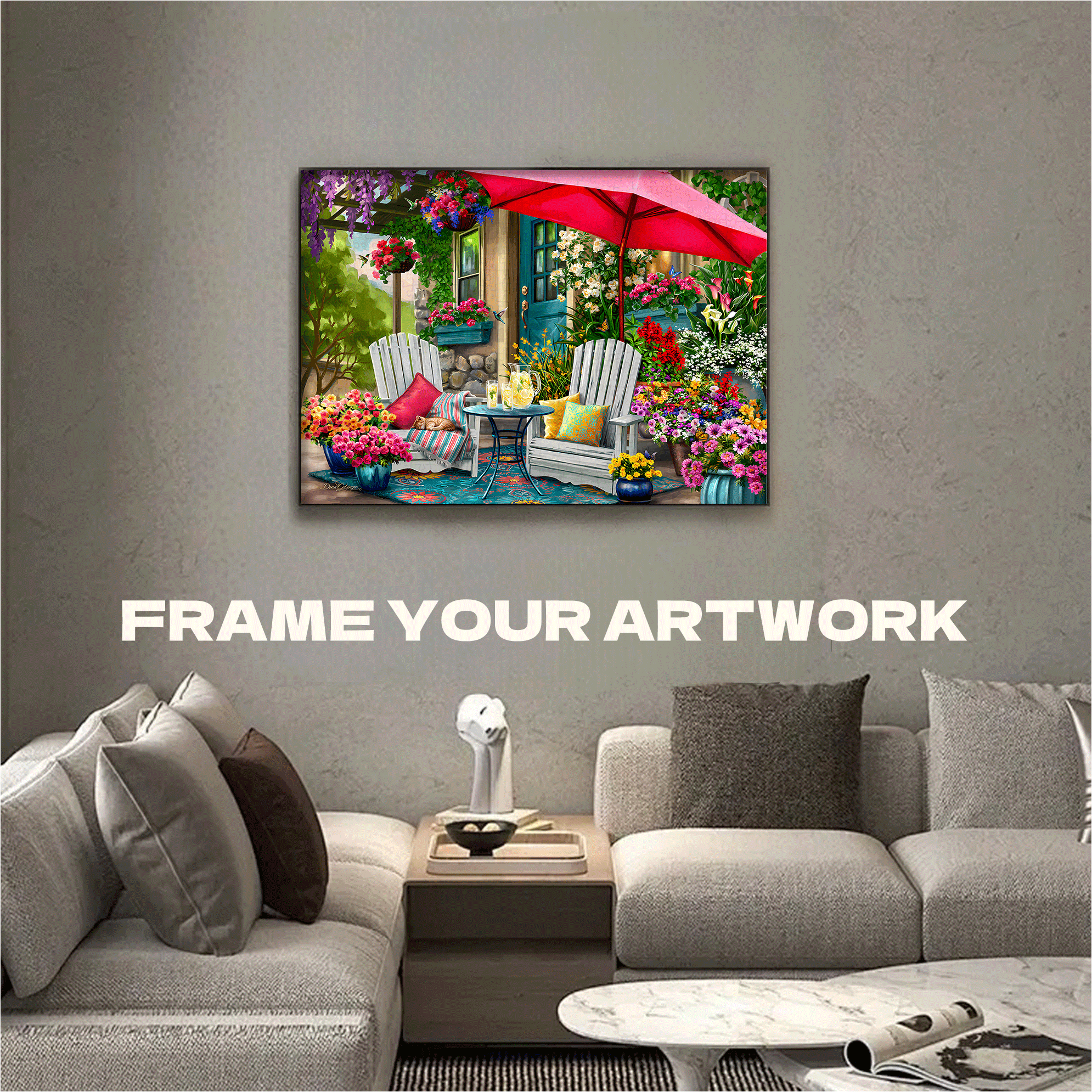 Sweet Summertime 500pcs/1000pcs Jigsaw Puzzle, Scratch-Resistant, Interactive Family Game & Brain-Boosting DIY Decor, Perfect for Halloween, Christmas & New Year Gifts, Family Puzzle Game