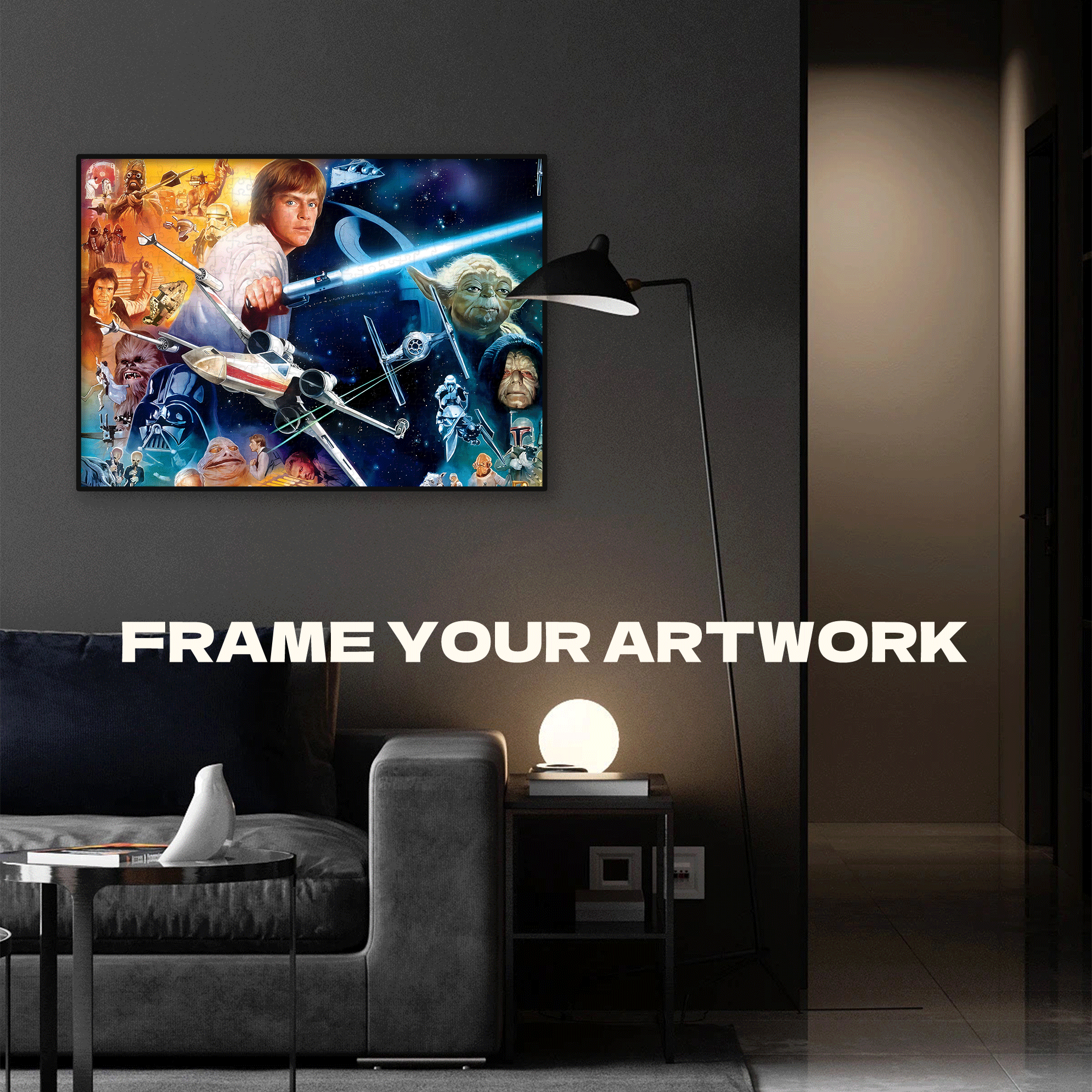 The Force Is Strong With This One 500pcs/1000pcs Jigsaw Puzzle, Scratch-Resistant, Interactive Family Game & Brain-Boosting DIY Decor, Perfect for Halloween, Christmas & New Year Gifts, Family Puzzle Game
